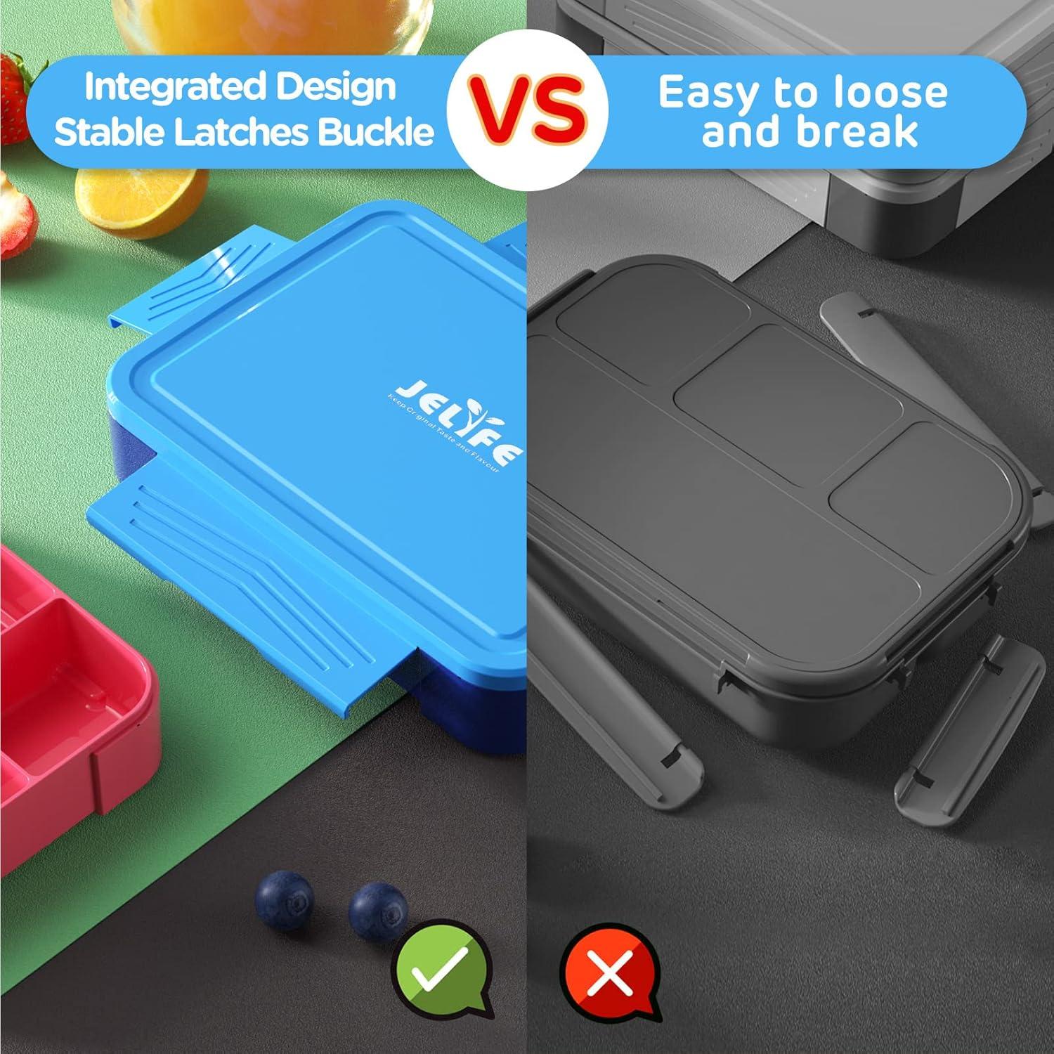 Caja Bento para Niños Jelife 1450ml 6 Compartimentos Azul