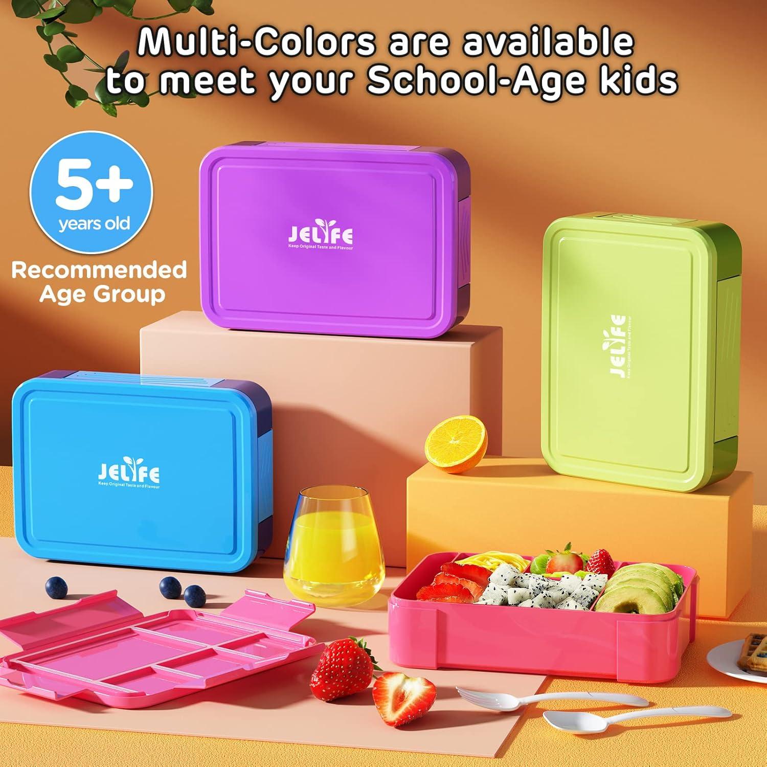 Caja Bento para Niños Jelife 1450ml 6 Compartimentos Azul
