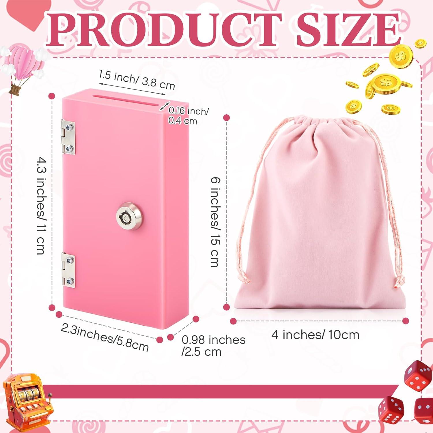 Caja Acrílica Rosa CroBlissful con Llaves y Bolsa de Almacenamiento