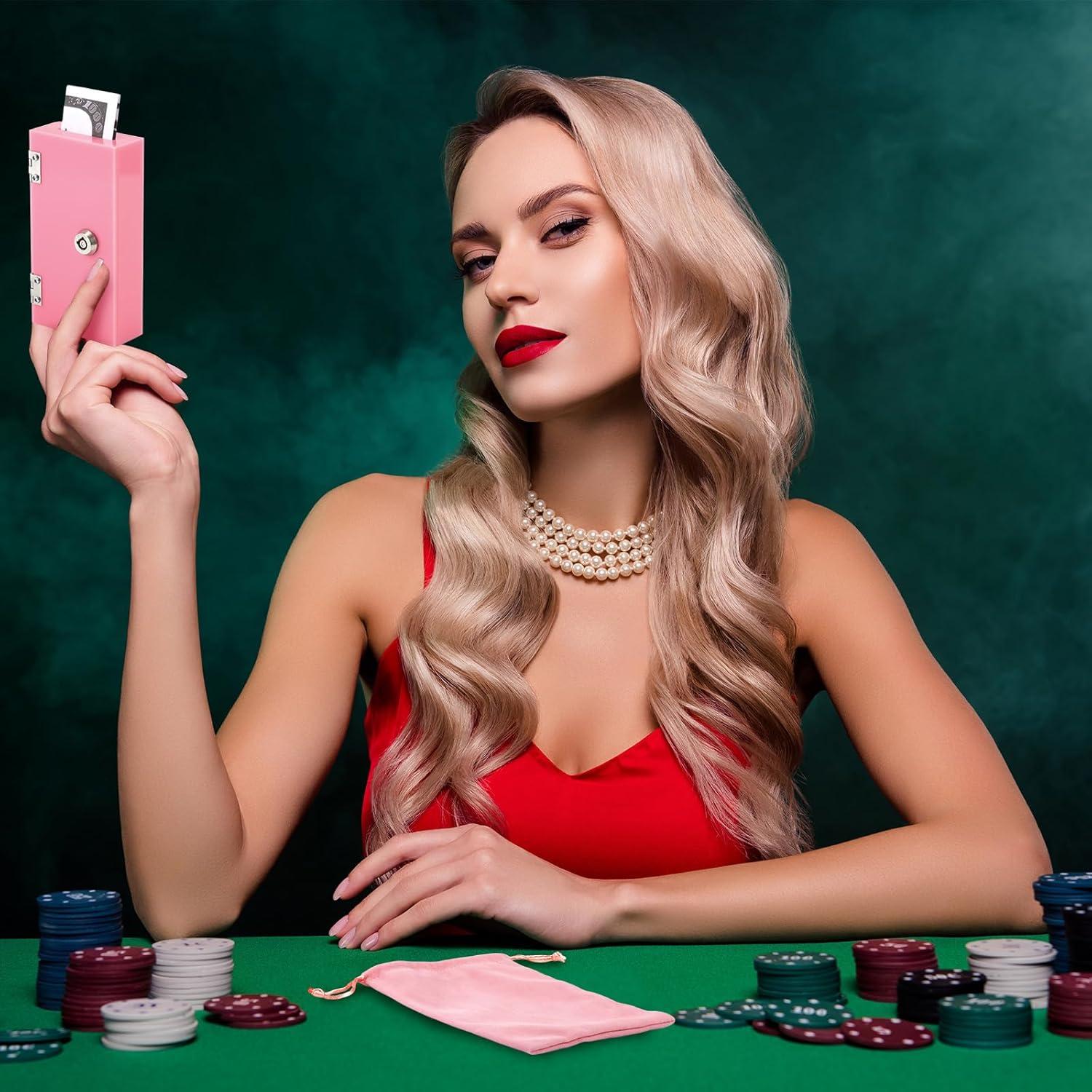 Caja Acrílica Rosa CroBlissful con Llaves y Bolsa de Almacenamiento