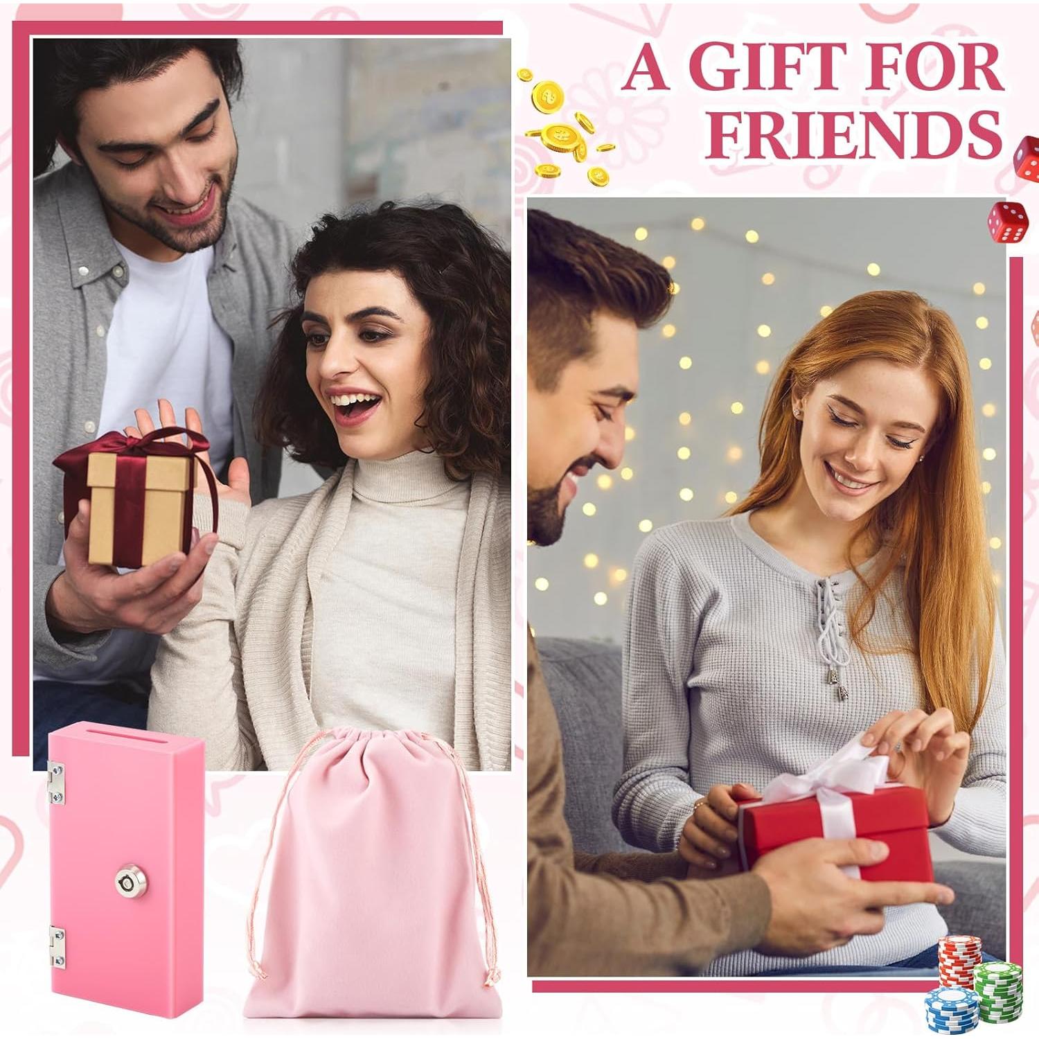 Caja Acrílica Rosa CroBlissful con Llaves y Bolsa de Almacenamiento