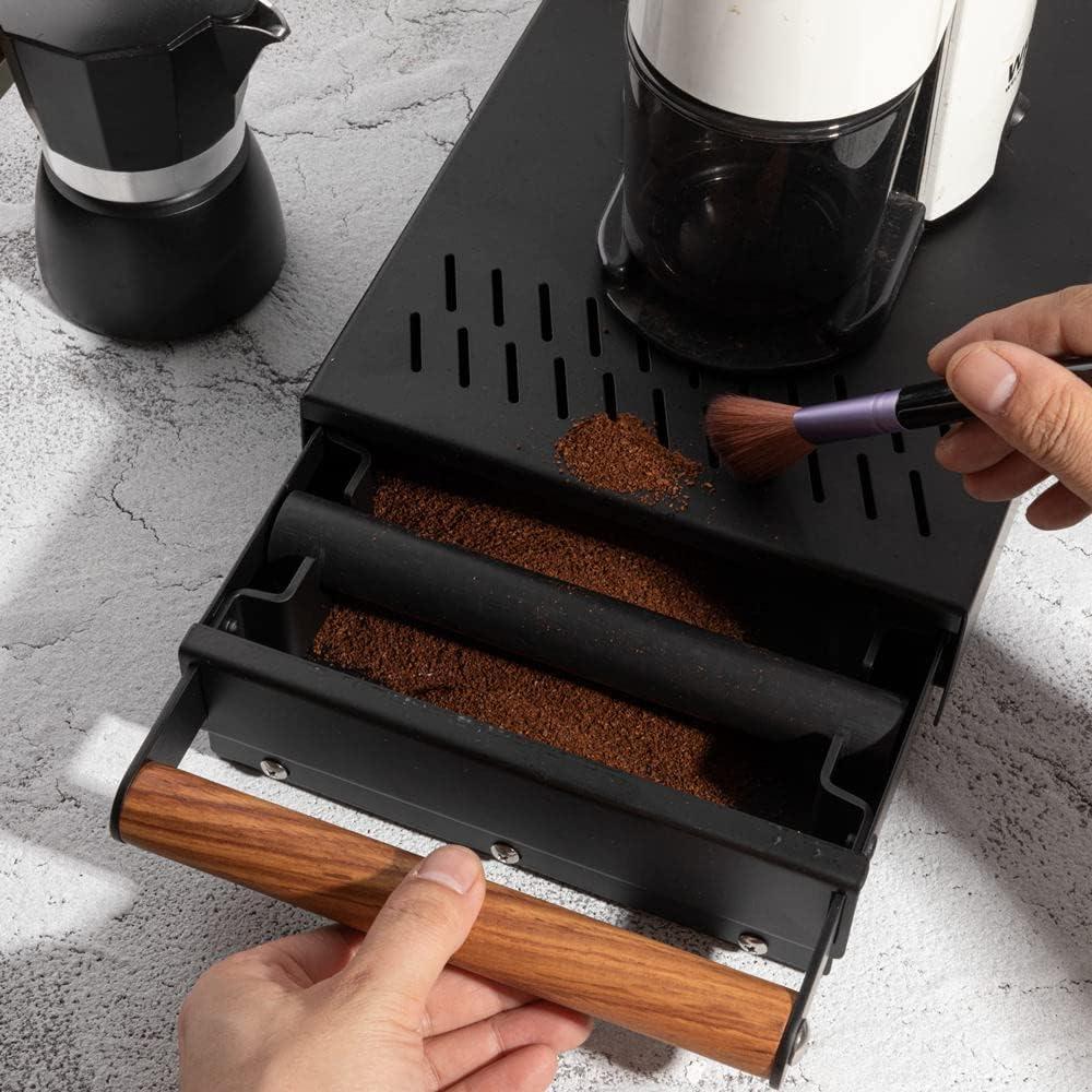 Contenedor de Posos de Café Espresso PACKGILO Negro Acero Inoxidable