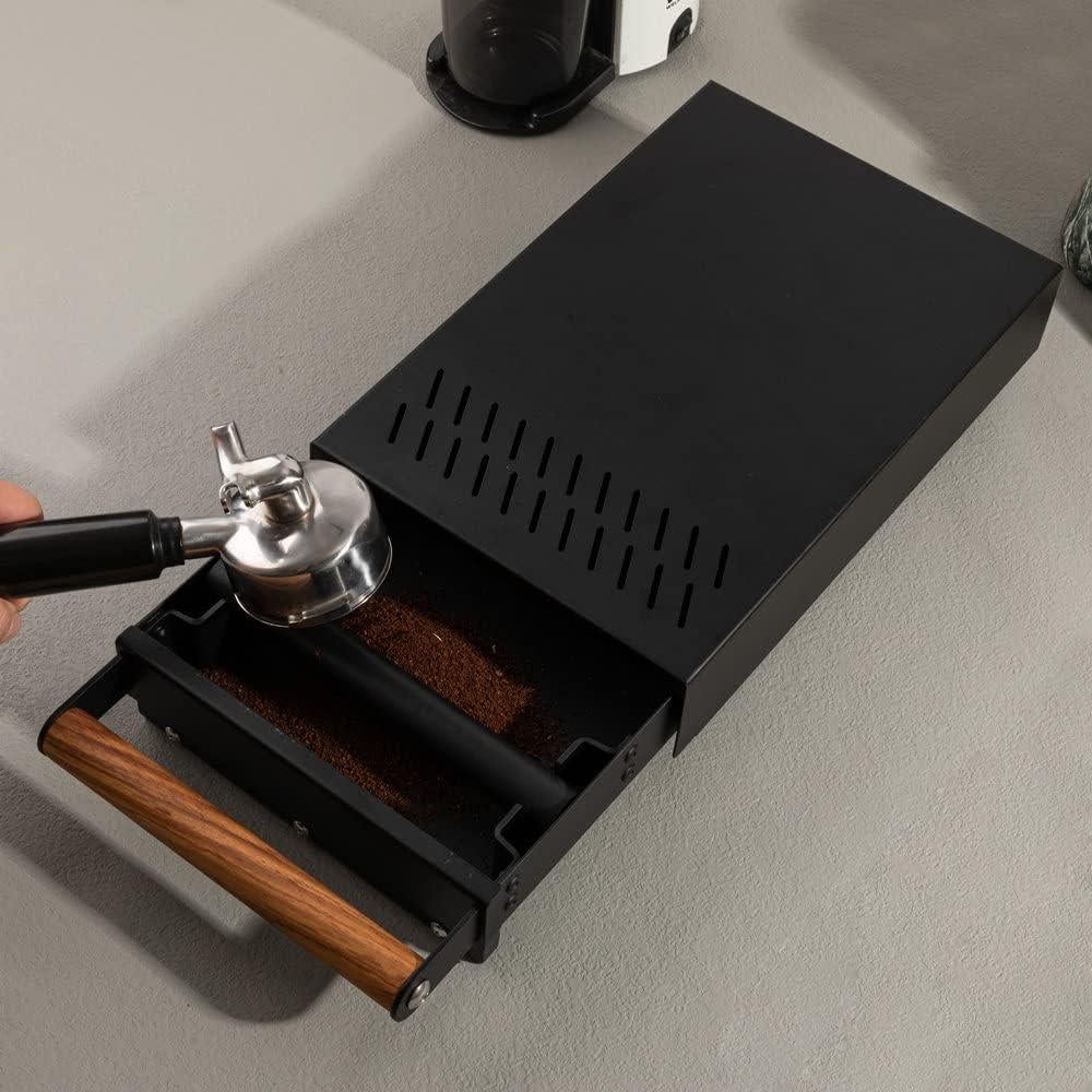 Contenedor de Posos de Café Espresso PACKGILO Negro Acero Inoxidable