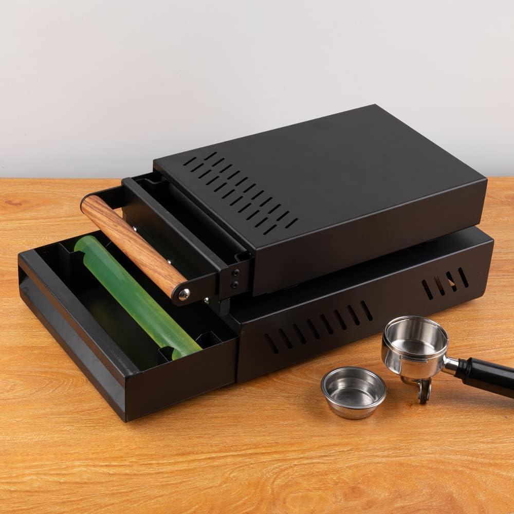 Contenedor de Posos de Café Espresso PACKGILO Negro Acero Inoxidable