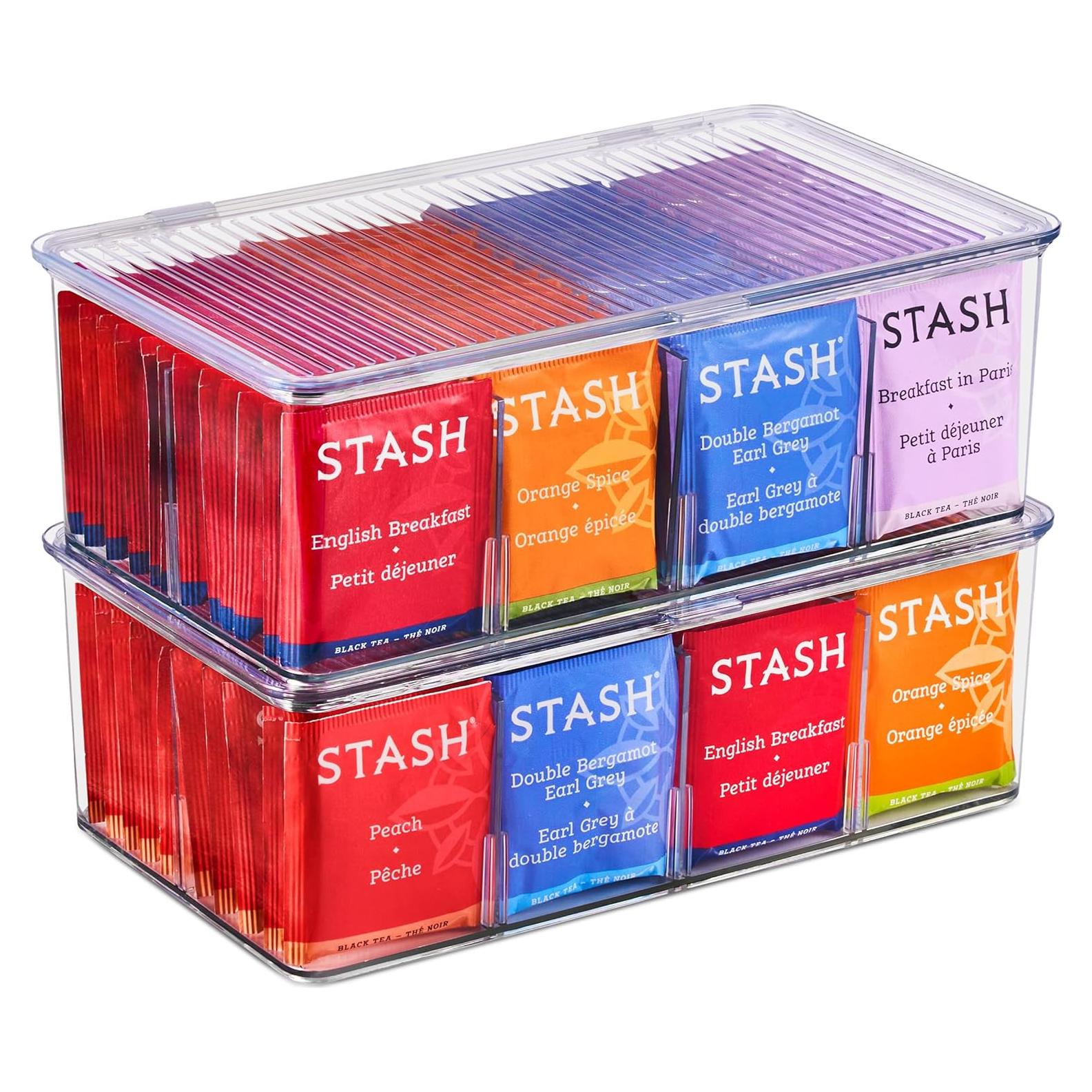 Contenedores de Almacenamiento Sorbus 2 Unidades con Divisores