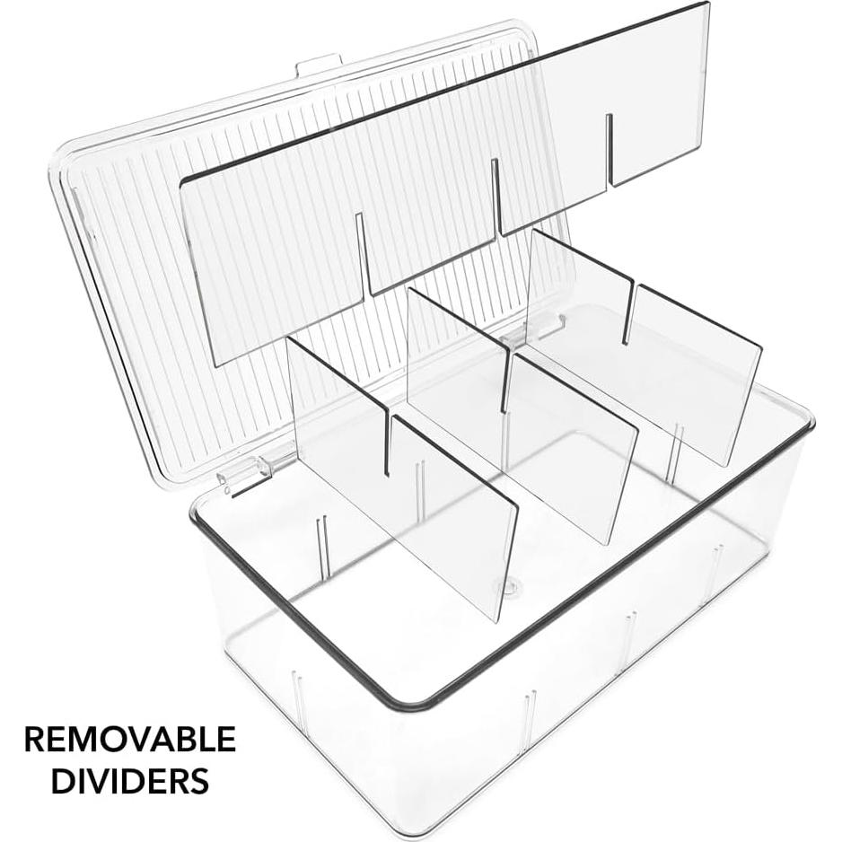 Organizador de Plástico Transparente Isaac Jacobs 8 Compartimentos