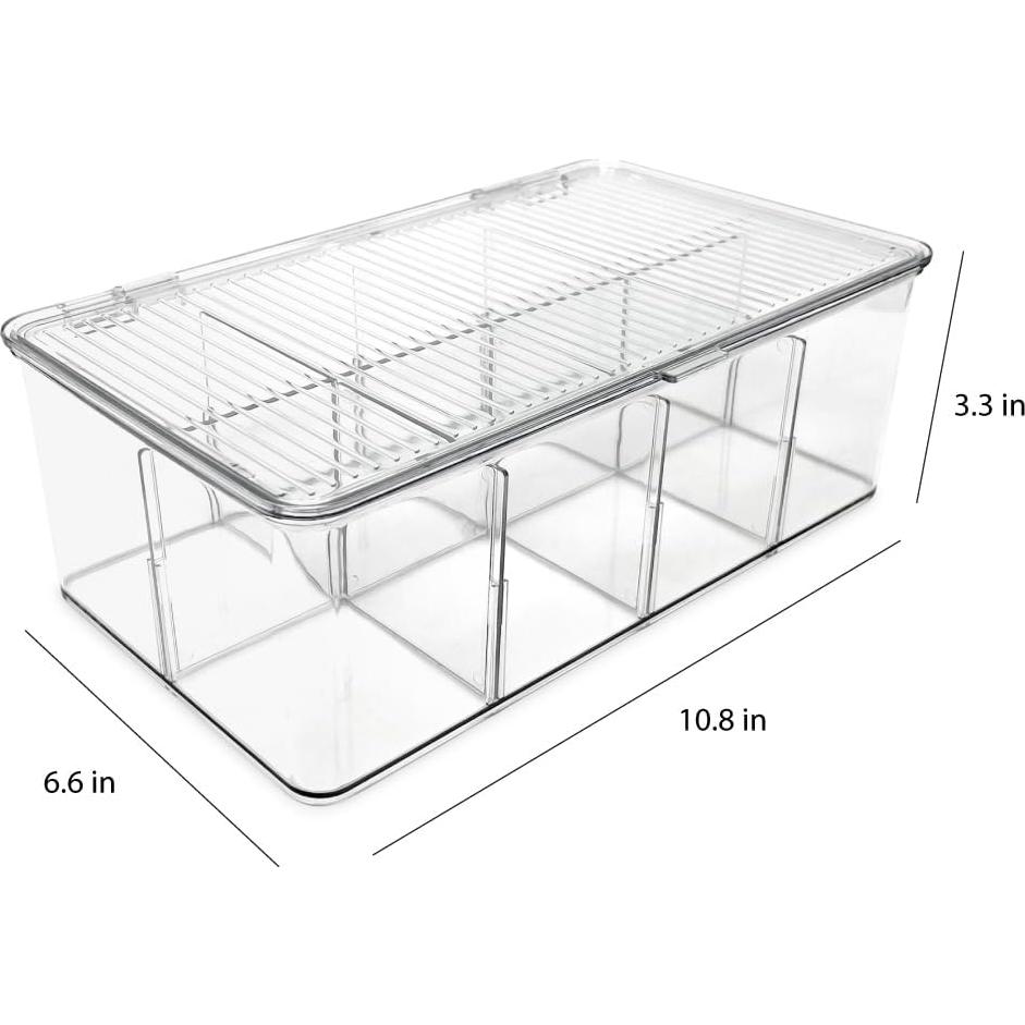 Organizador de Plástico Transparente Isaac Jacobs 8 Compartimentos