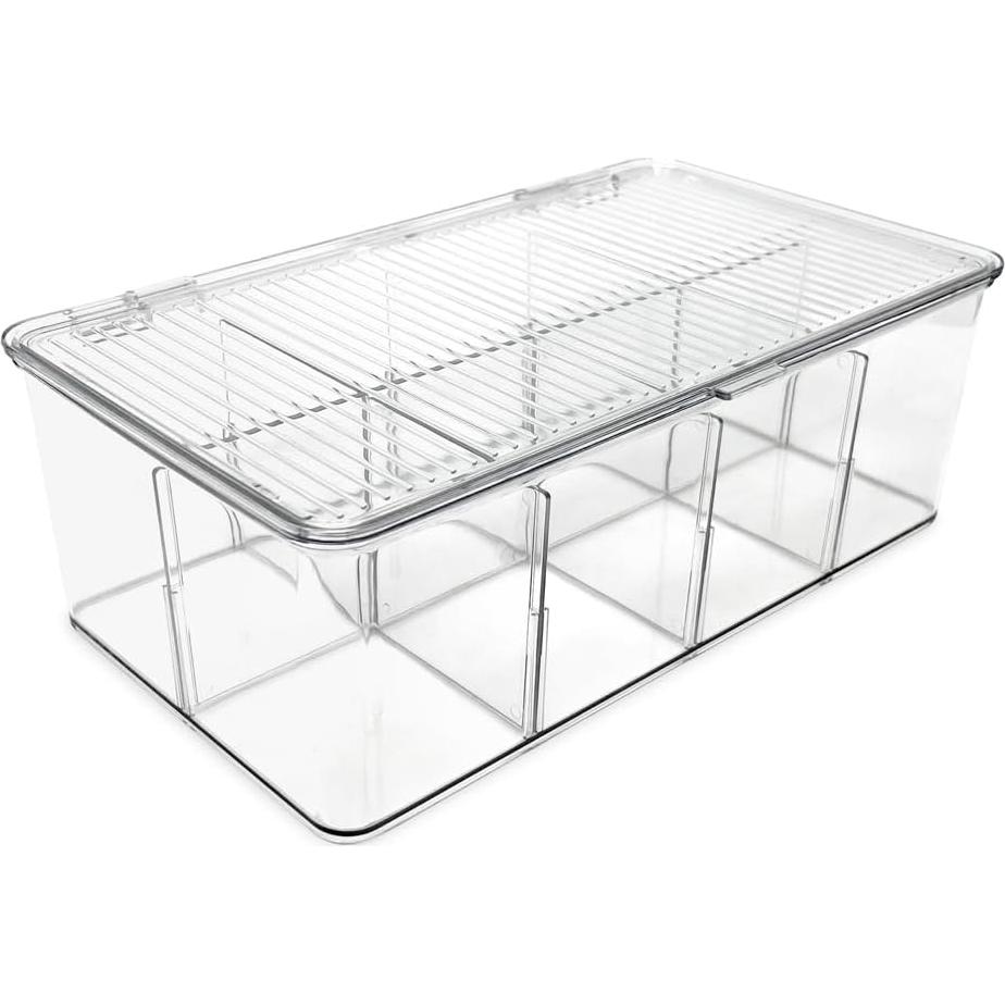 Organizador de Plástico Transparente Isaac Jacobs 8 Compartimentos