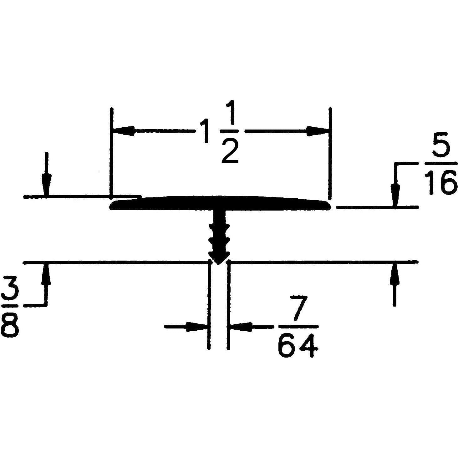 Moldura T Plástica Negra Edge Supply 7.6 x 3.6 m para DIY