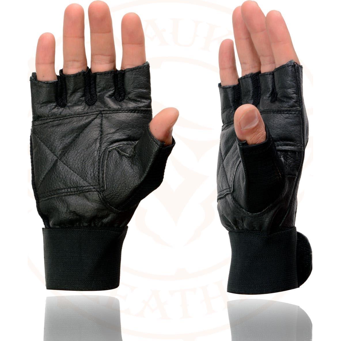 Guantes de Motocicleta sin Dedos Milwaukee Leather MG7562 Negro