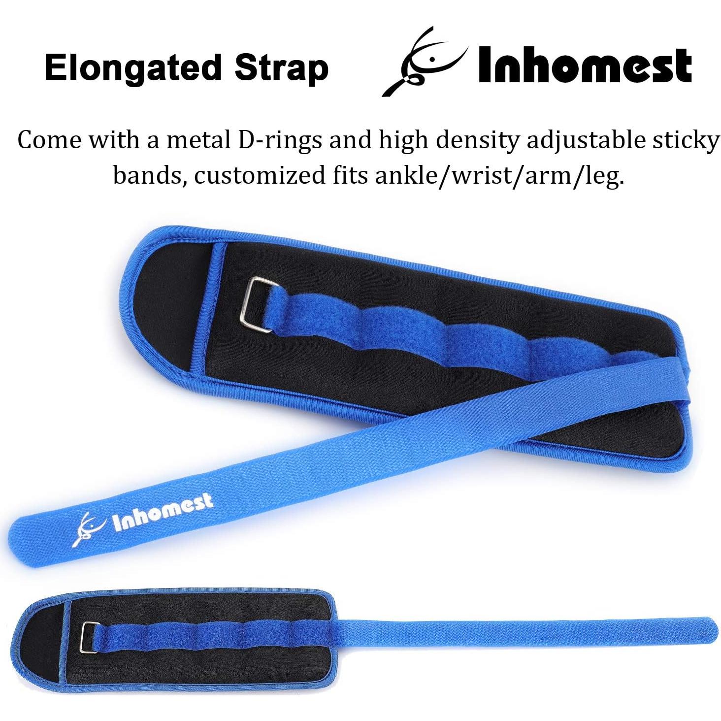 Pesas de Tobillo Inhomest 1 Par 4LB (2LB cada uno) Neopreno