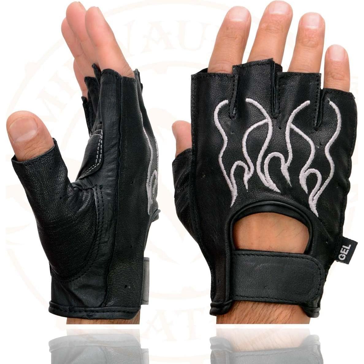 Guantes de motocicleta Milwaukee Leather SH198 sin dedos - X-Pequeño