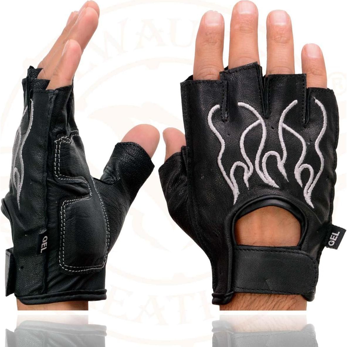 Guantes de motocicleta Milwaukee Leather SH198 sin dedos - X-Pequeño