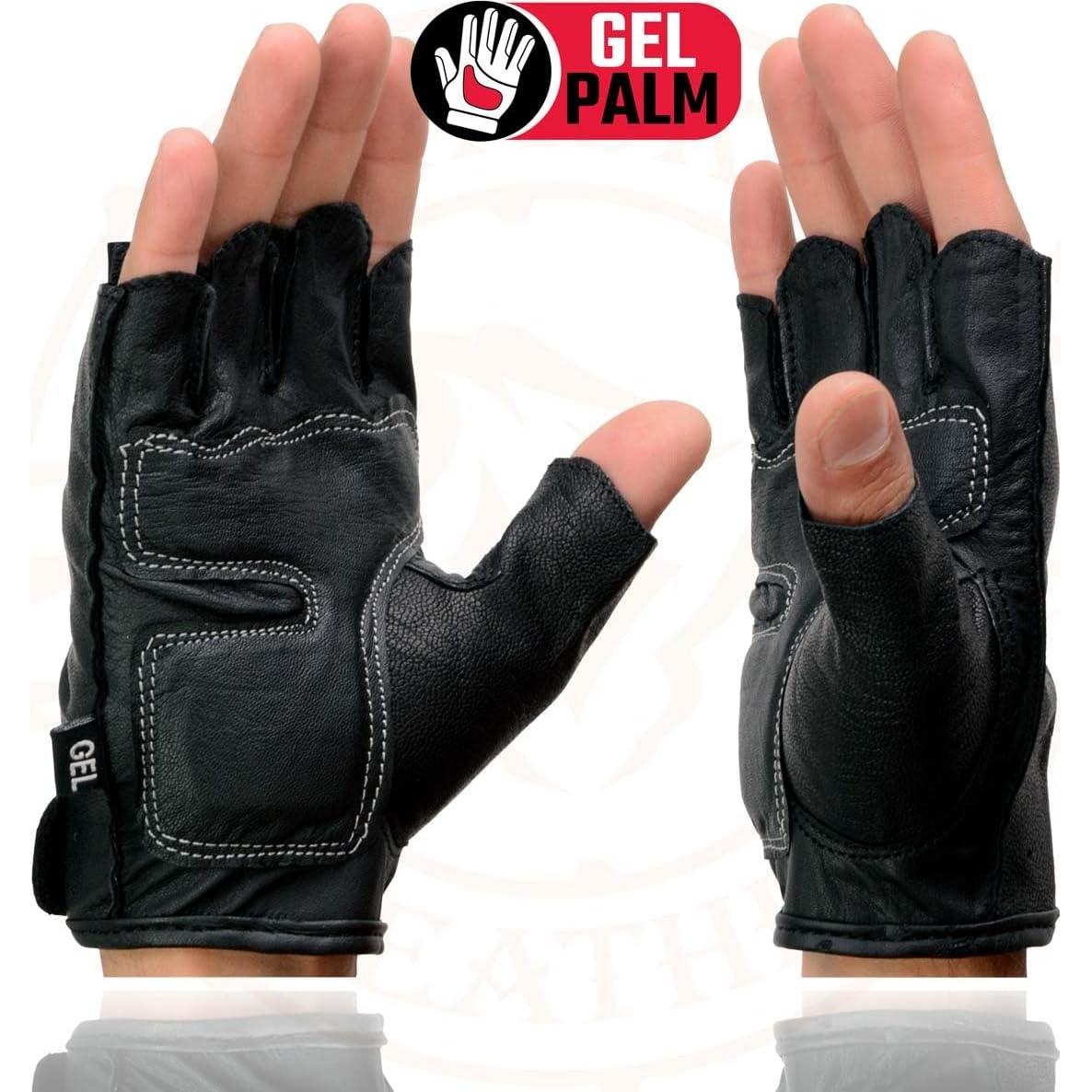 Guantes de motocicleta Milwaukee Leather SH198 sin dedos - X-Pequeño