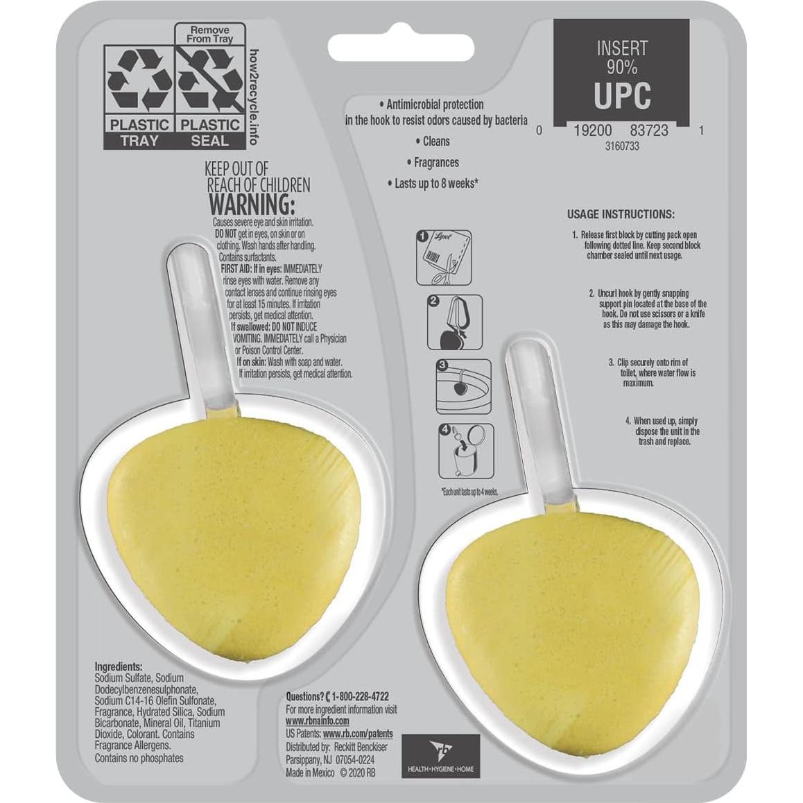 Limpiador Automático de Inodoro Lysol, Aroma a Limón, 8 Unidades