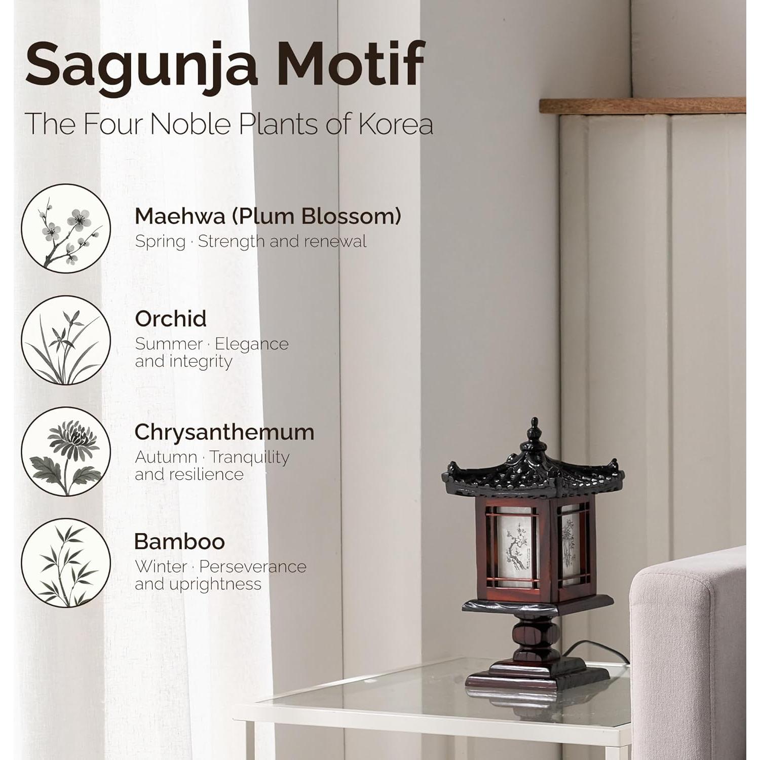 Lámpara de Madera Hecha a Mano Antique Alive 32cm Pabellón