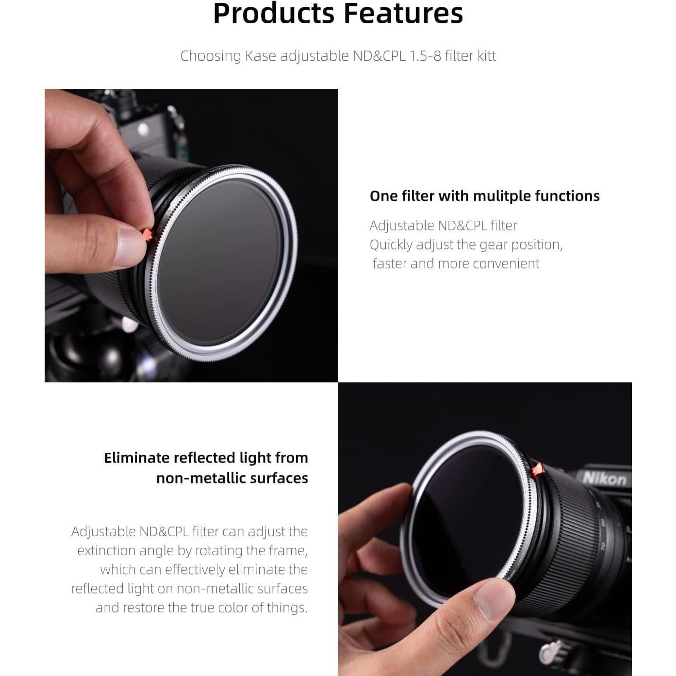 Filtro Kase CPL/ND Combo 39mm para Fujifilm X-E5