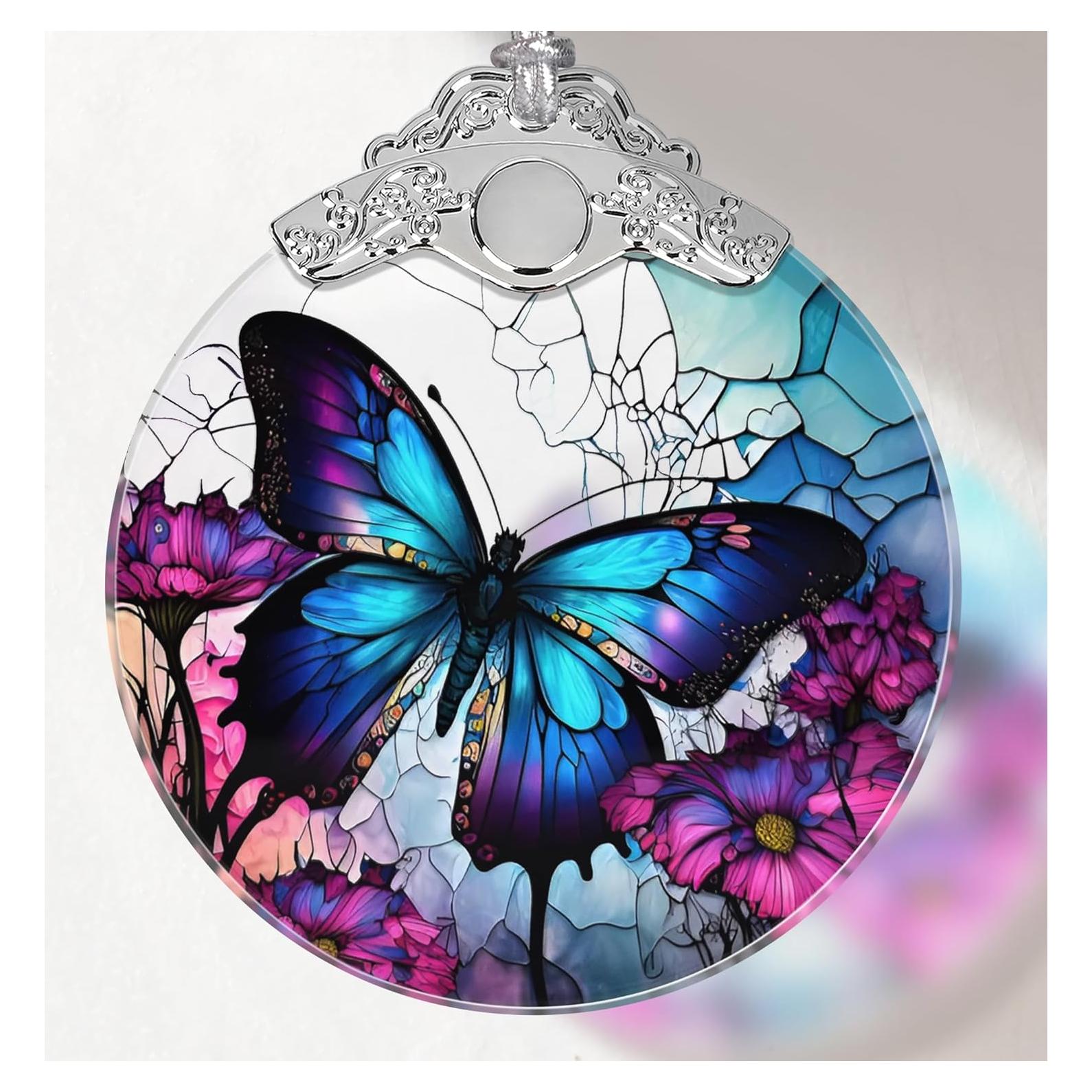 Adorno de Mariposa de Vidrio Templado Touber 7.62x8.89cm