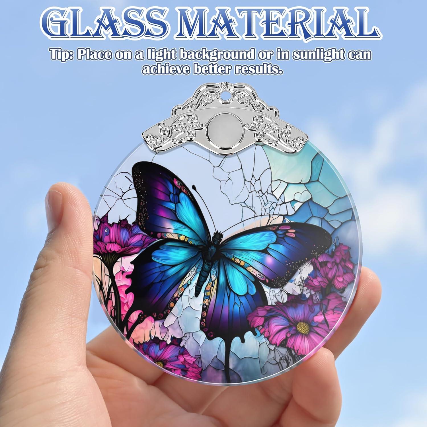 Adorno de Mariposa de Vidrio Templado Touber 7.62x8.89cm