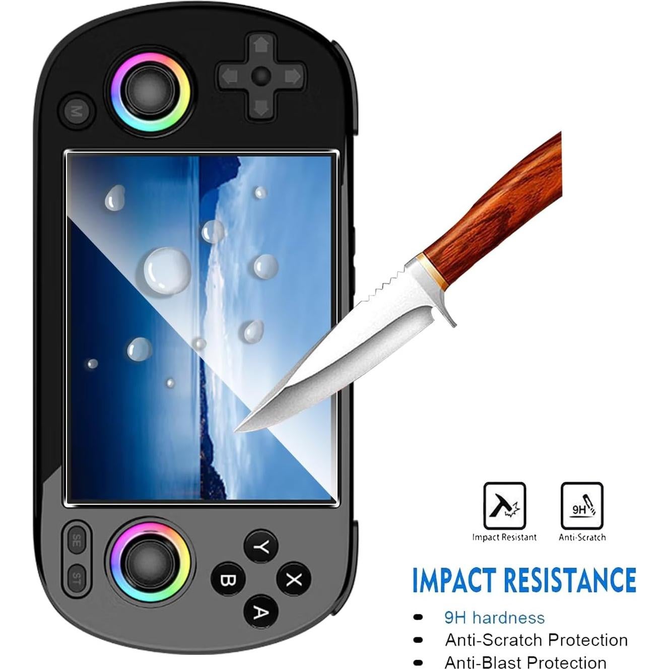 Protector de Pantalla Vidrio Templado Natbok para Anbernic RG40XX H - 2 Unidades