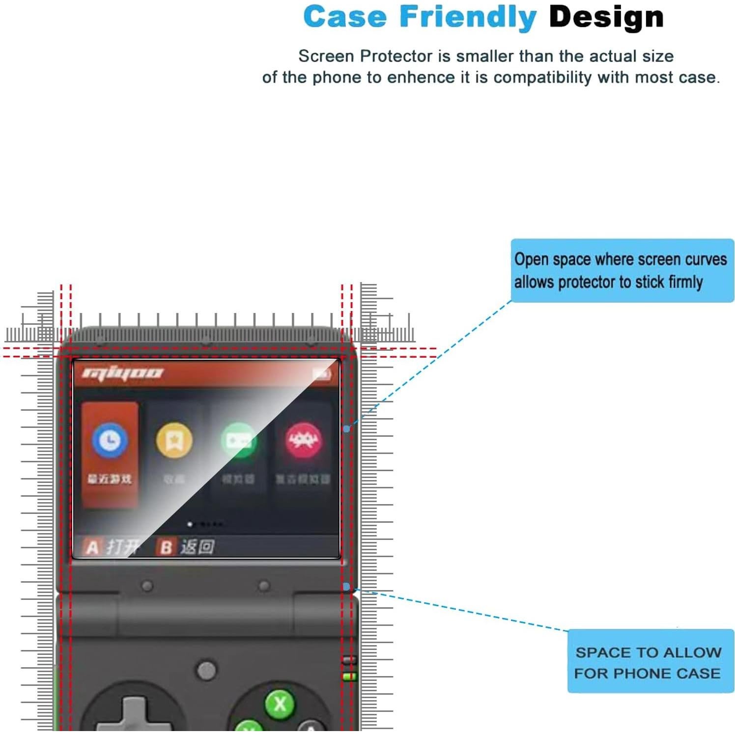 Protector de Pantalla Vidrio Templado Natbok para Miyoo Flip V2 - 2 Unidades