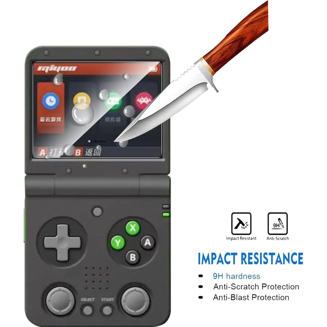 Protector de Pantalla Vidrio Templado Natbok para Miyoo Flip V2 - 2 Unidades