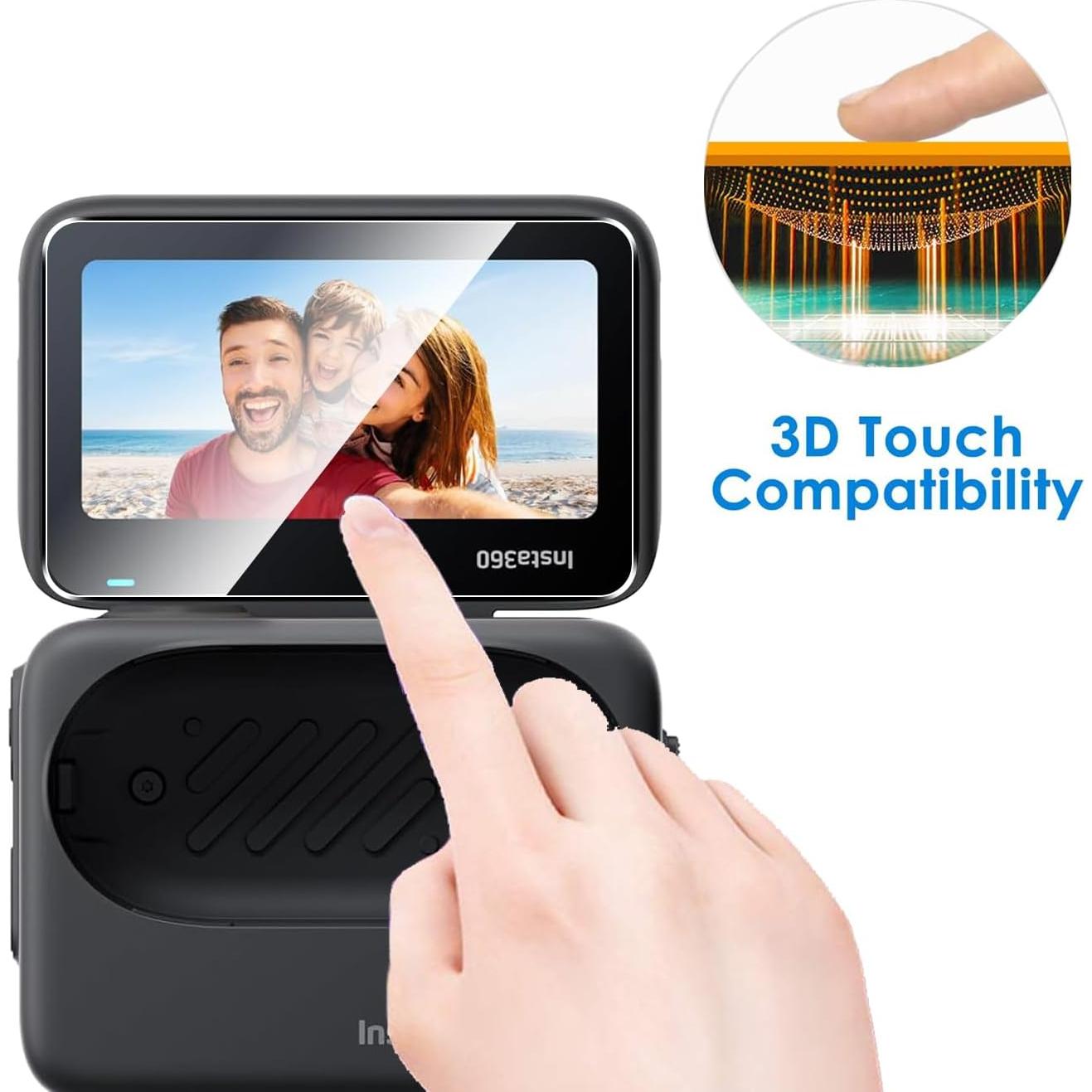 Paquete de 2 Protectores de Pantalla y Lente Natbok para Insta360 GO 3S