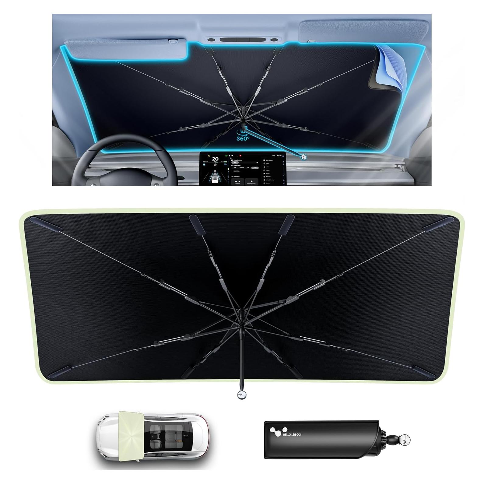 Sombra de Sol para Parabrisas de Coche helloleiboo 135x76cm