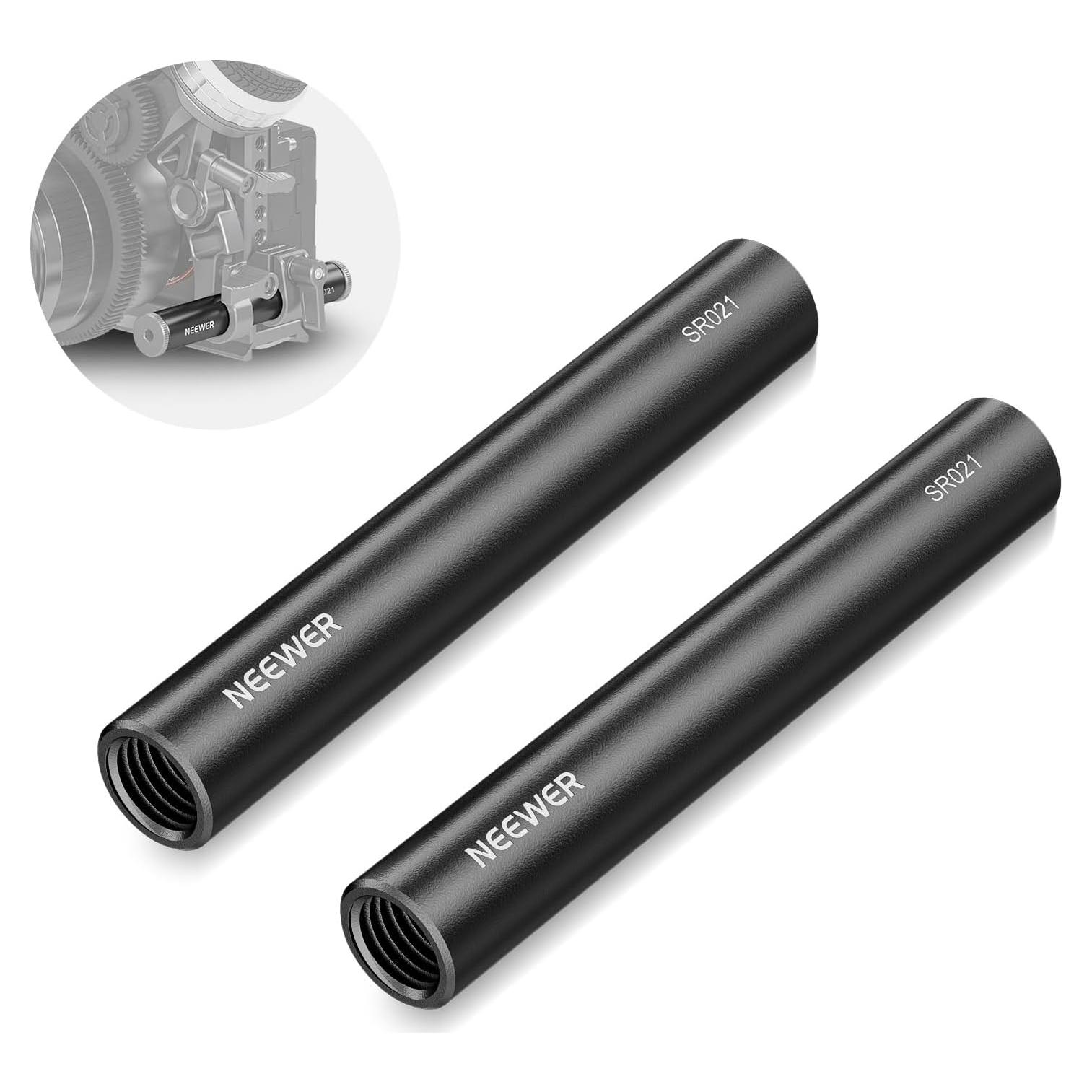 Varillas de Extensión NEEWER 15mm Aluminio 10cm Paquete de 2