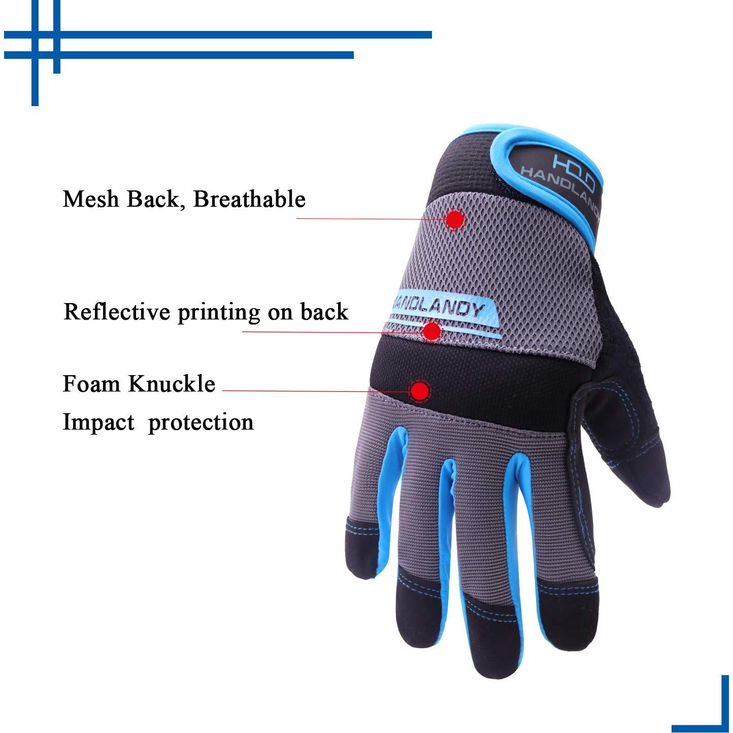 Guantes de Trabajo HLDD HANDLANDY Táctiles para Jardinería y Mecánica