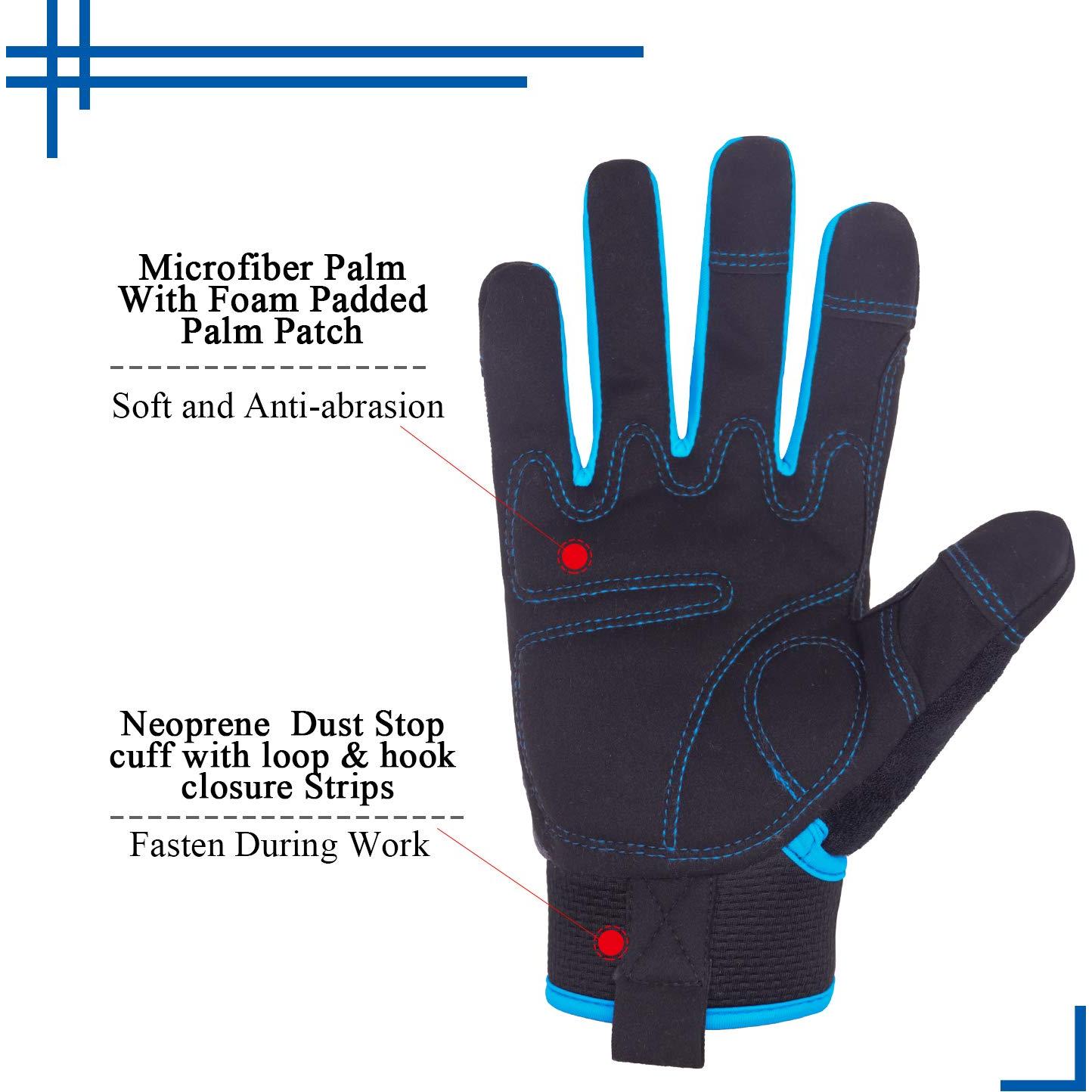 Guantes de Trabajo HLDD HANDLANDY Táctiles para Jardinería y Mecánica