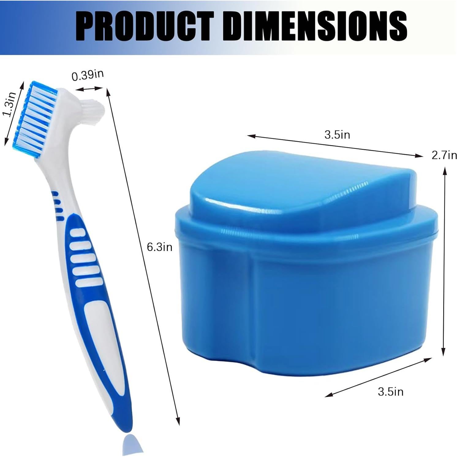 Kit de Limpieza de Dentaduras Olixuzyh 4 Piezas con Cepillos