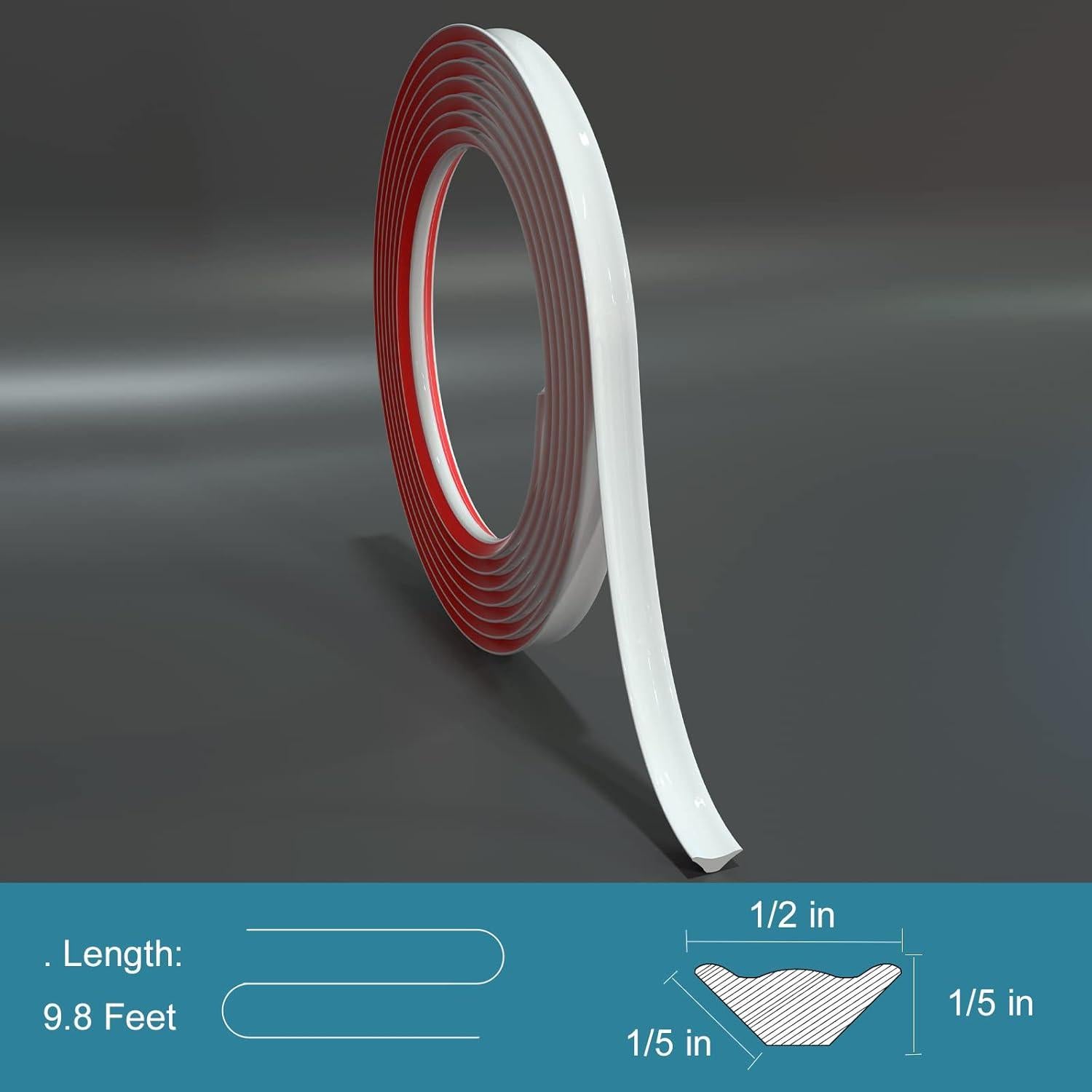 Tira de Sellado Flexible NeatiEase 1.27 cm x 3 m Autoadhesiva Blanca