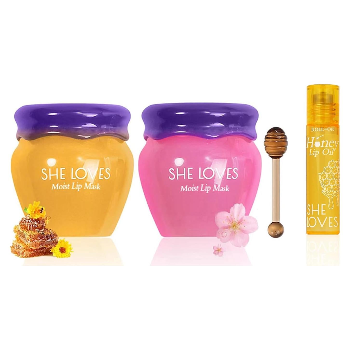 Mascarilla Labial Nocturna Jayris 2PCS Miel y Sakura 10g