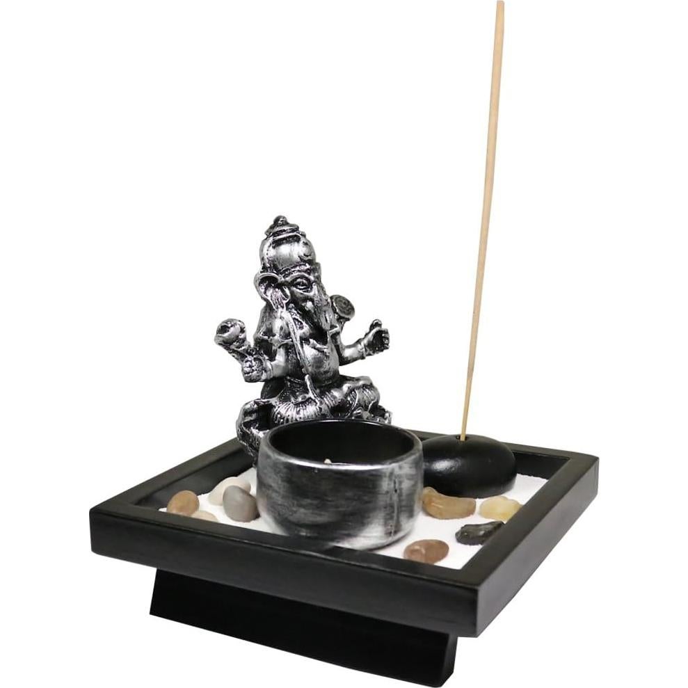 Kit de Jardín Zen 6goodeals con Quemador de Incienso Ganesha