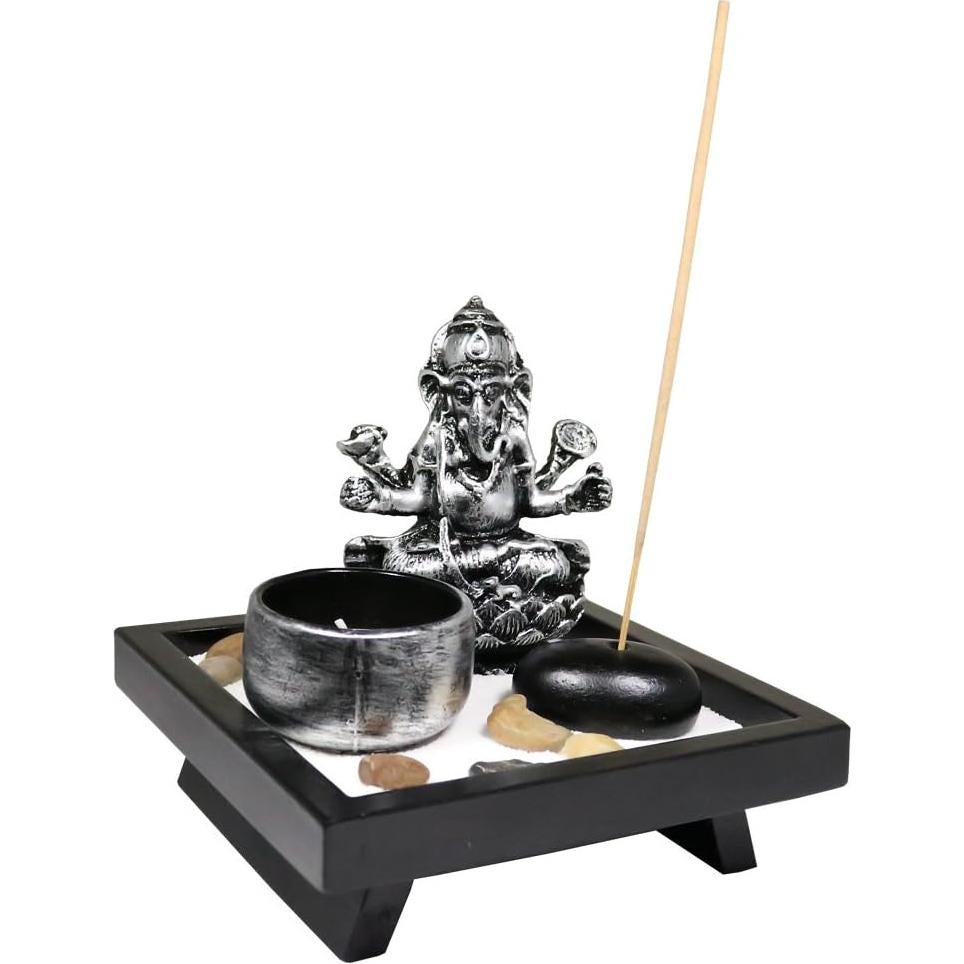 Kit de Jardín Zen 6goodeals con Quemador de Incienso Ganesha