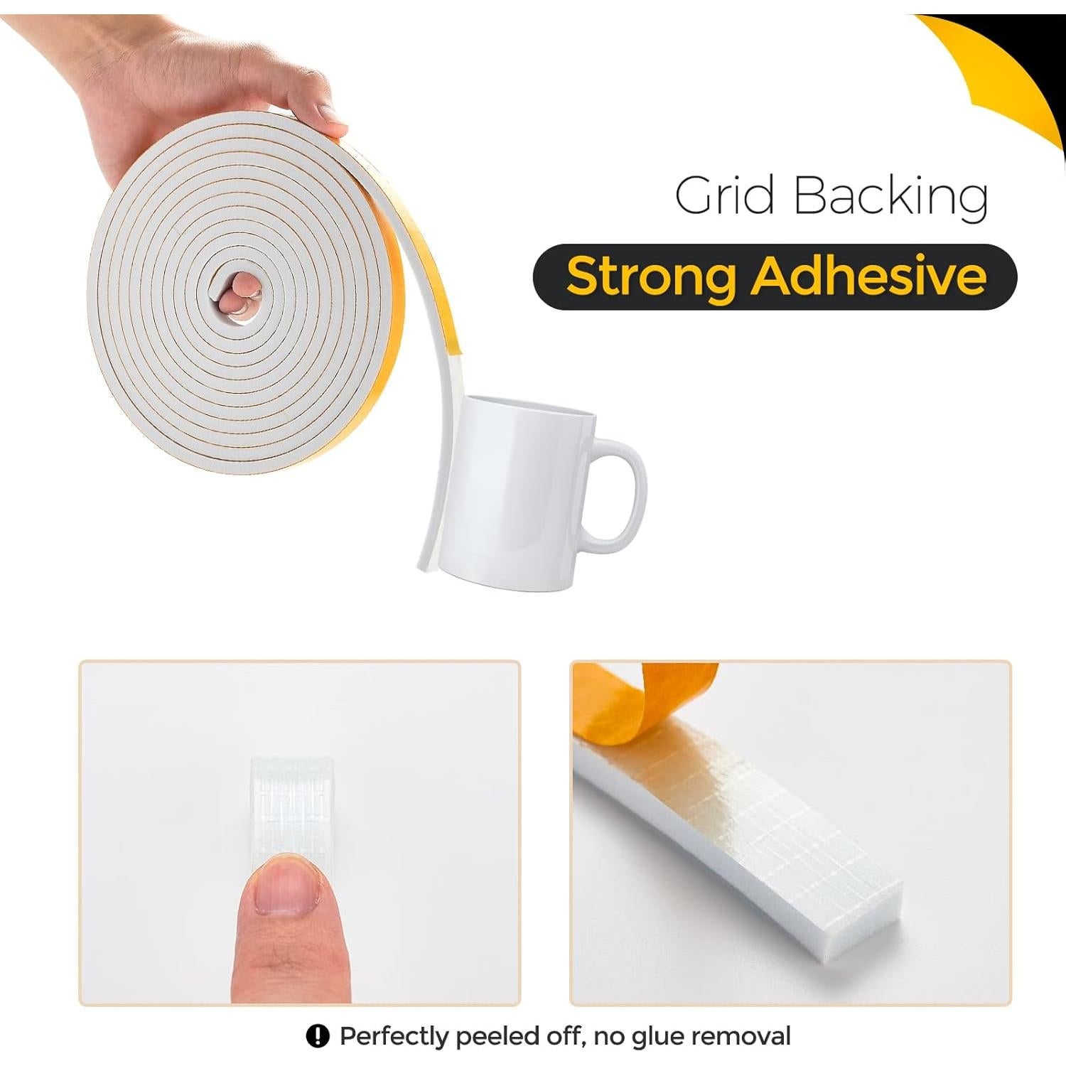 Sellador de Puerta Ravinte 10FT Espuma Neopreno Blanco