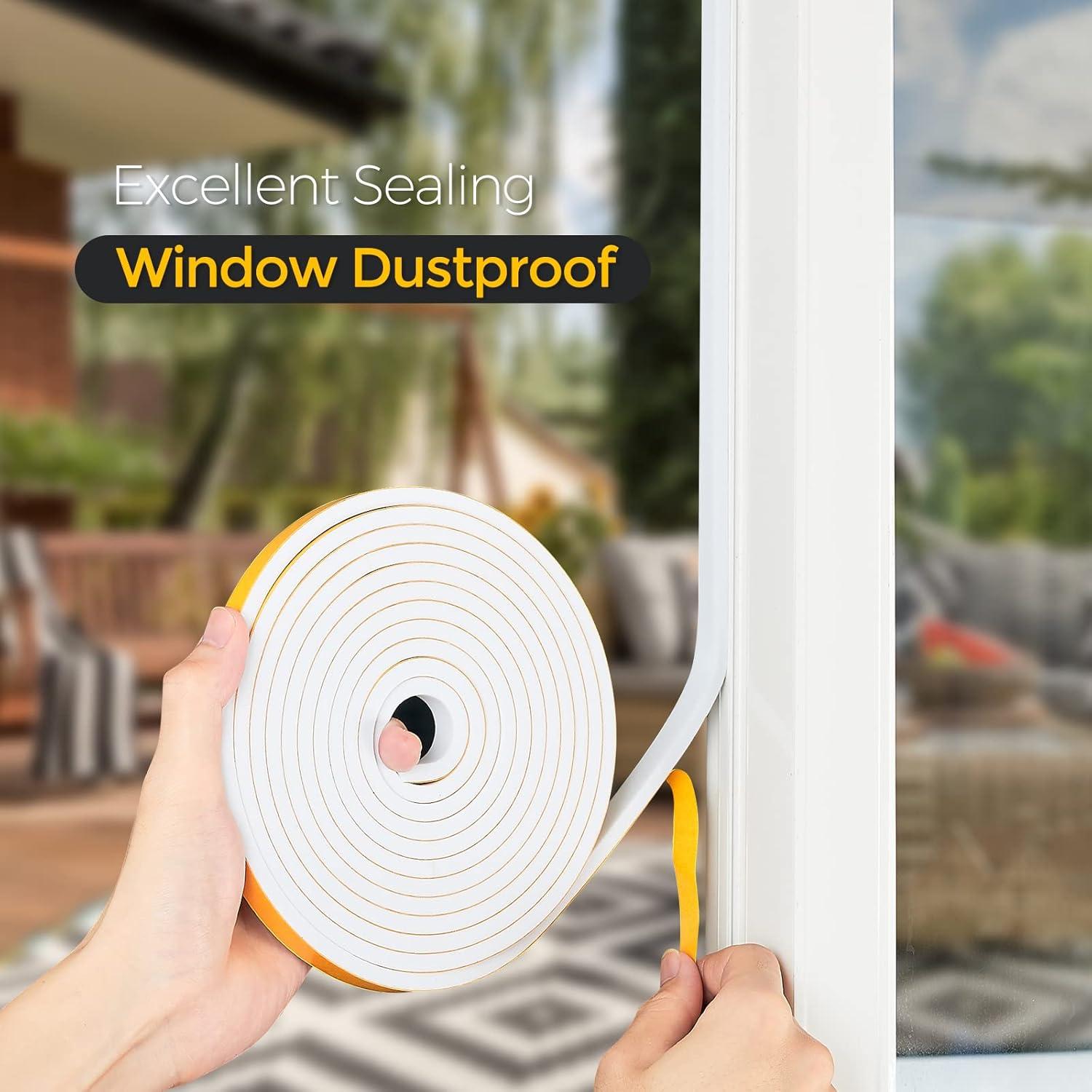 Sellador de Puerta Ravinte 10FT Espuma Neopreno Blanco