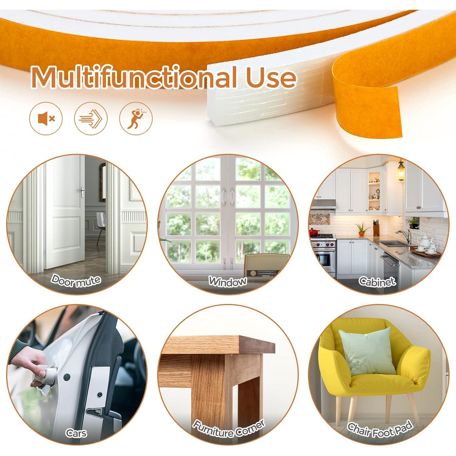 Sellador de Puerta Ravinte 10FT Espuma Neopreno Blanco