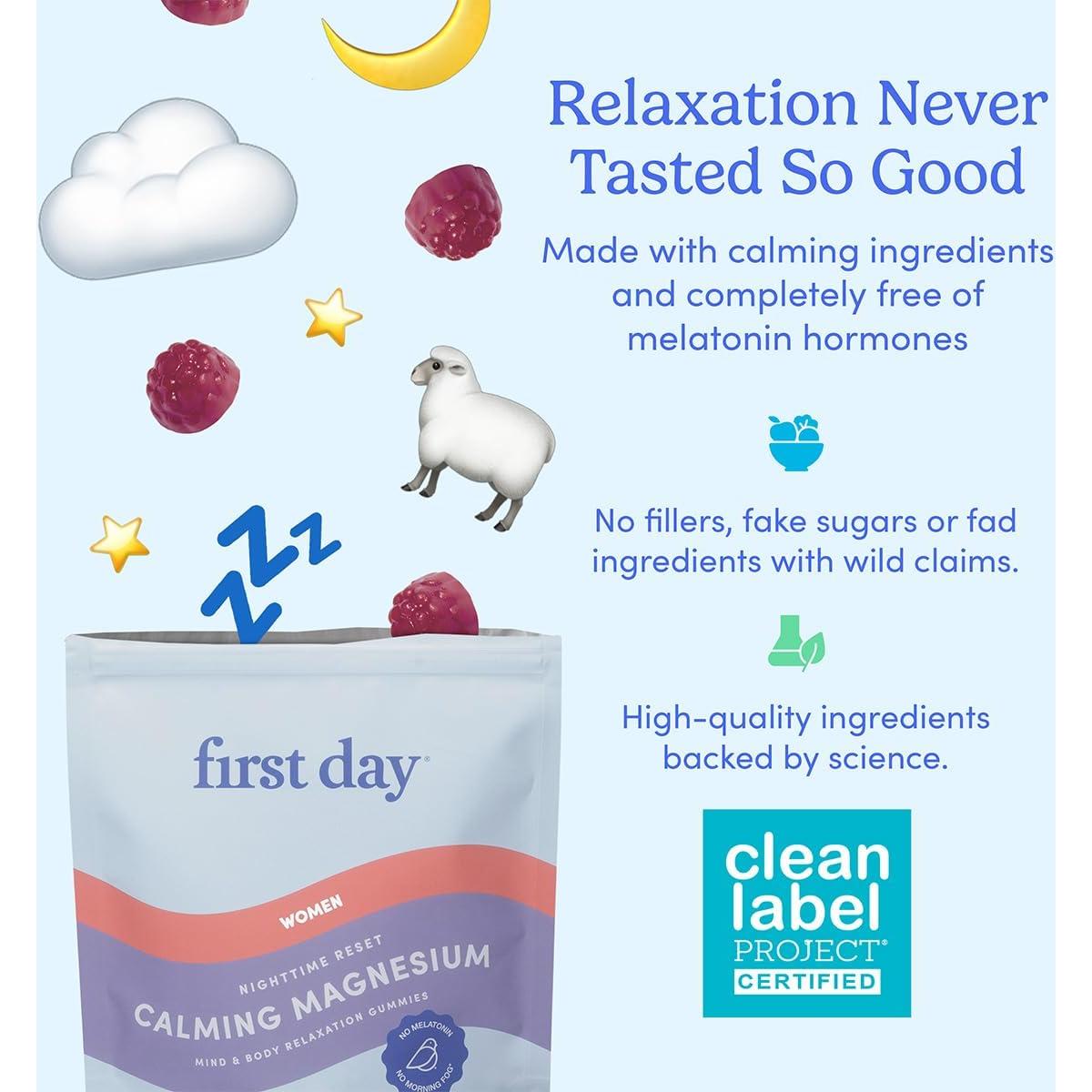 Gomitas de Magnesio Calmantes Primer Día 60 Unidades