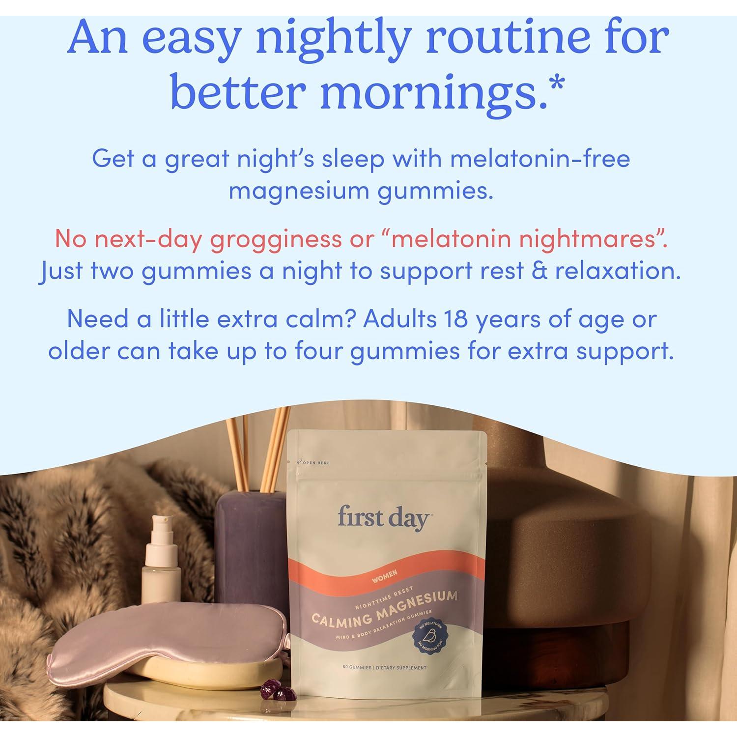 Gomitas de Magnesio Calmantes Primer Día 60 Unidades