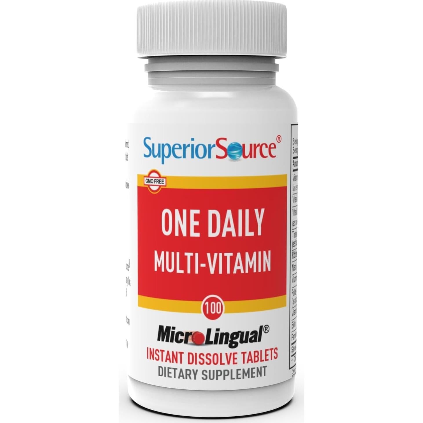 Multivitamínico Diario Superior Source 100 Tabletas MicroLingual