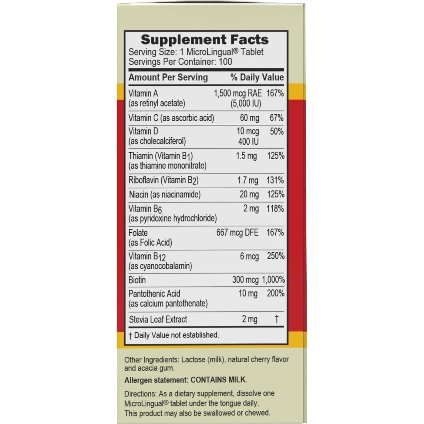 Multivitamínico Diario Superior Source 100 Tabletas MicroLingual