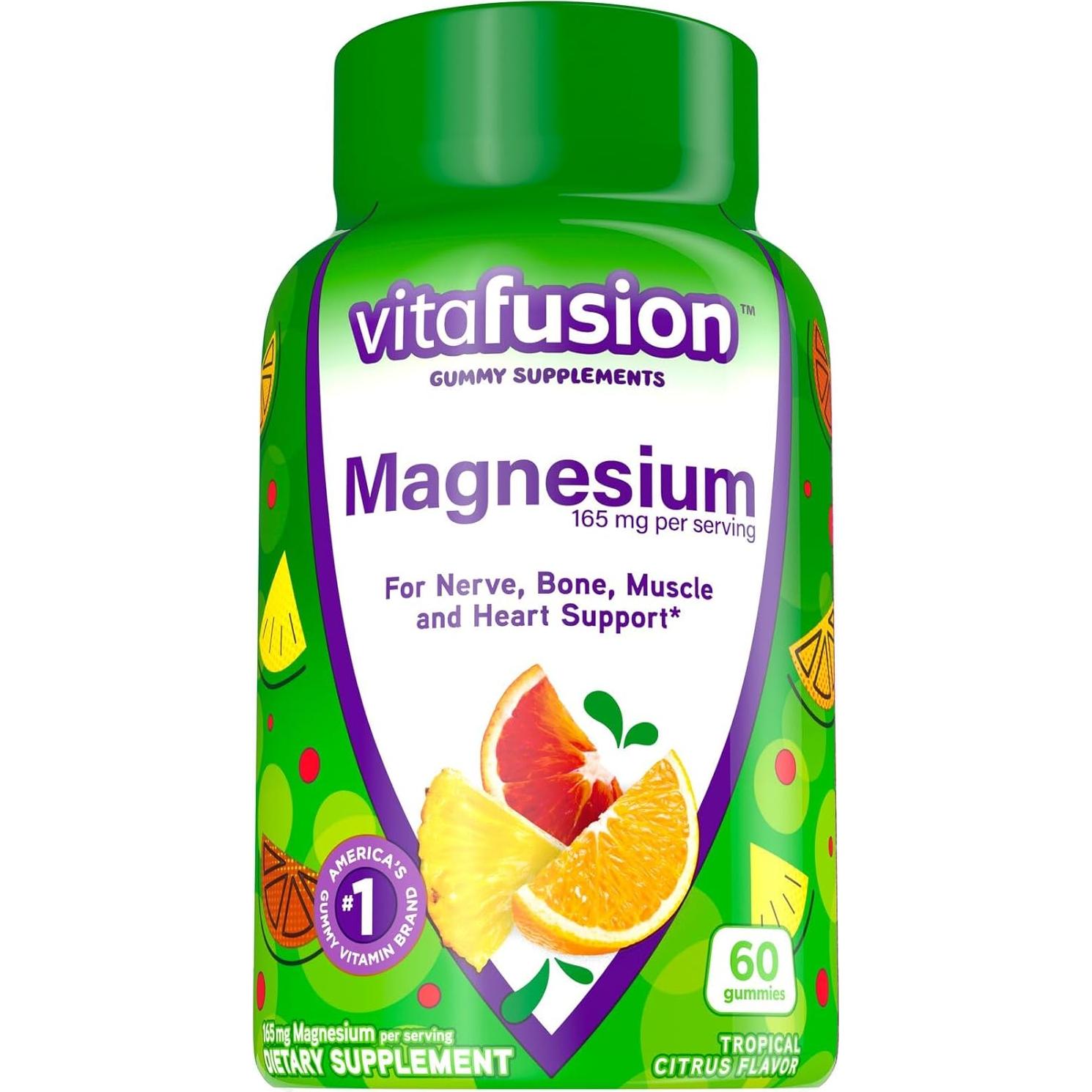Suplemento de Magnesio Vitafusion 60 Gomitas Sabor Cítrico