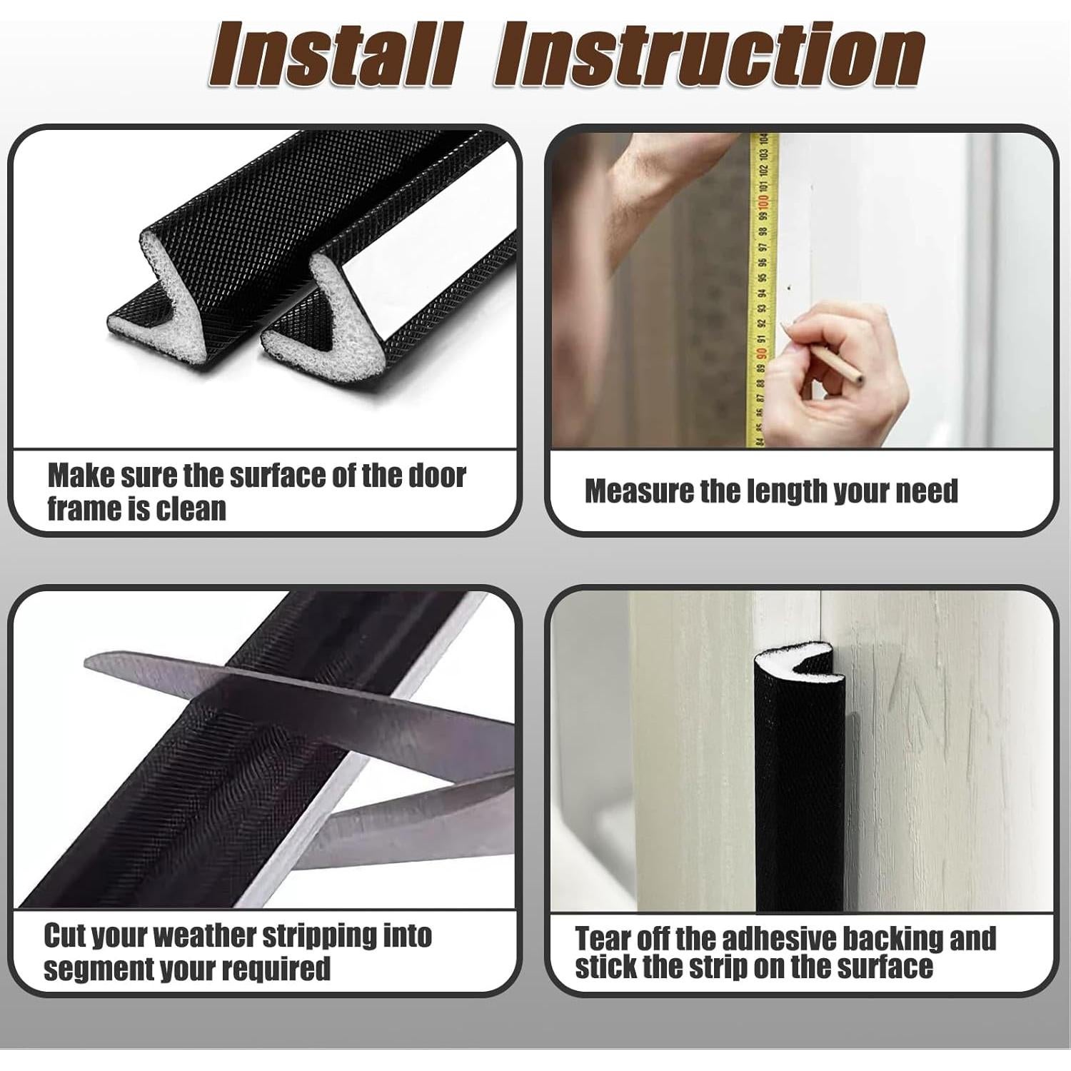 Sellador Adhesivo YZGJM 5.97m Blanco para Puertas y Ventanas