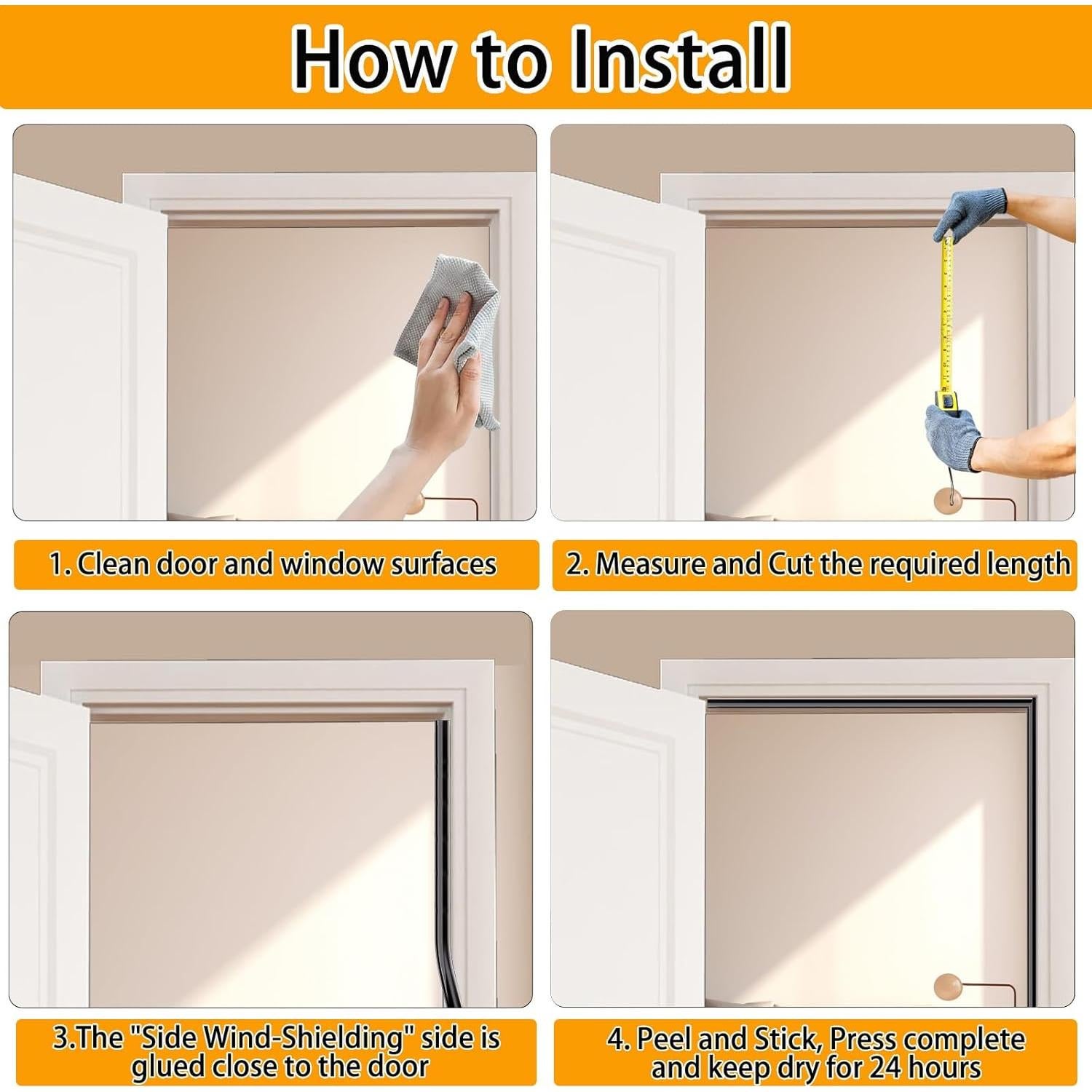 Sello de Puerta Aislamiento Climático Lumimoi 5m Silicona Blanco