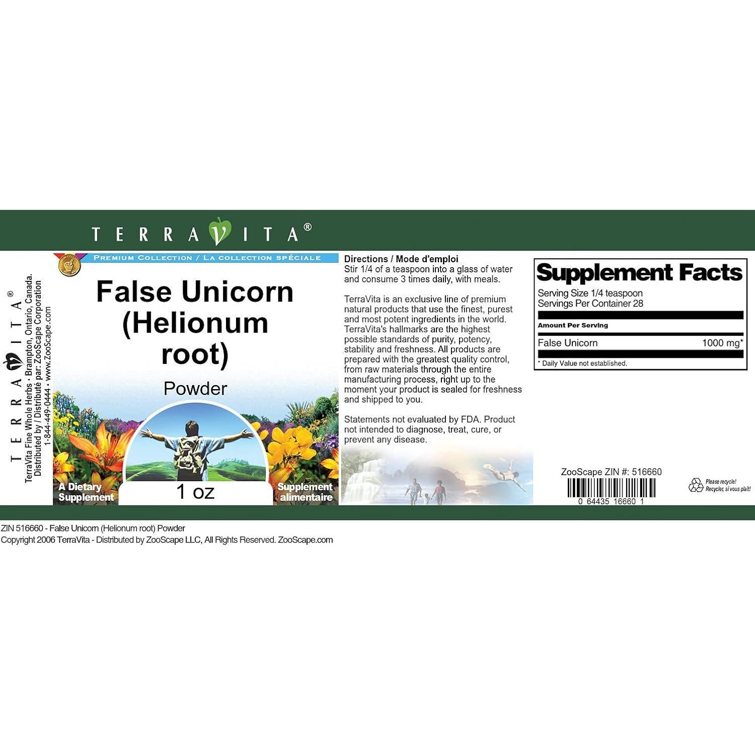 Polvo de Unicornio Falso TerraVita 28.35 g Sin Rellenos