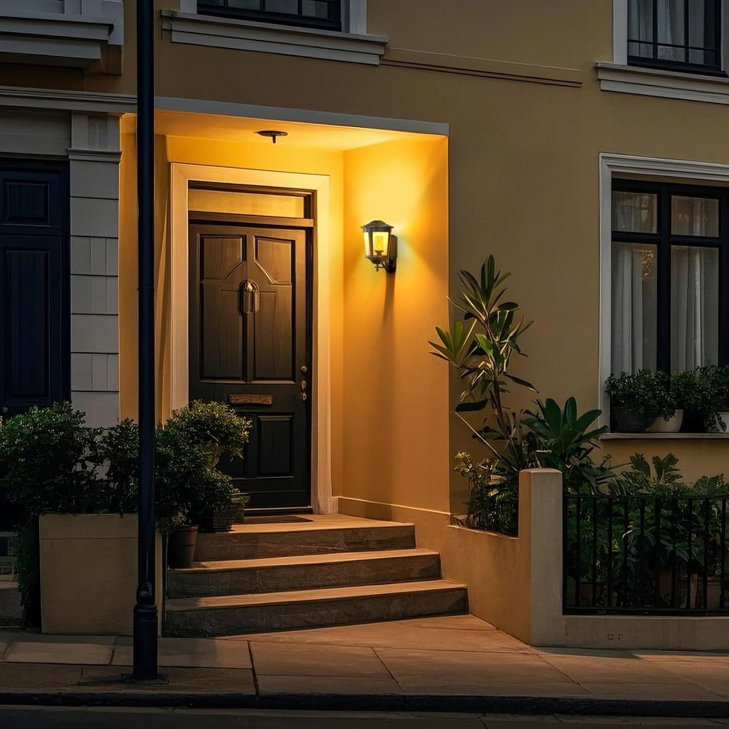 Bombillas LED de Llama Vicstone E26 Dusk to Dawn 2 Piezas