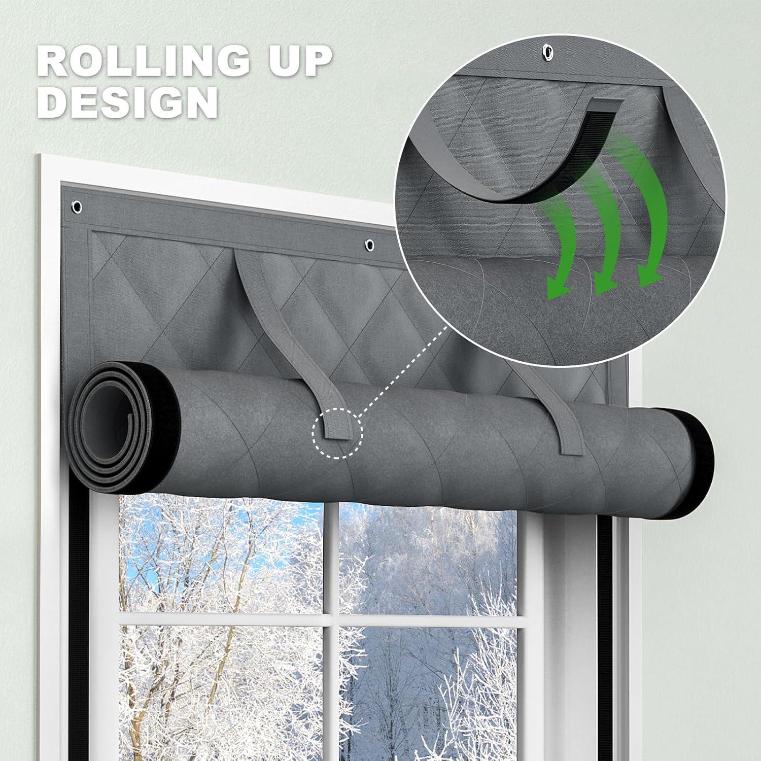 Aislamiento Térmico para Ventanas AGHITG 66x97 cm Gris