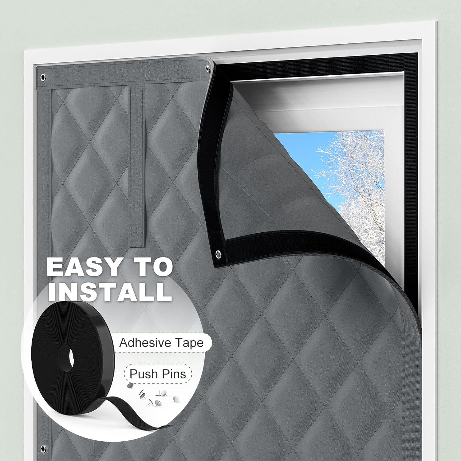 Aislamiento Térmico para Ventanas AGHITG 66x97 cm Gris